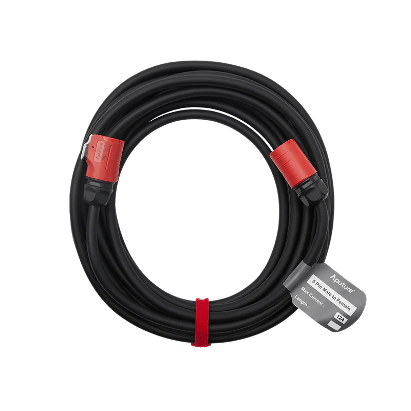 Aputure 5 Pin Male to Female Cable - 3m (12A) Aputure Replacement Part Indipro Tools