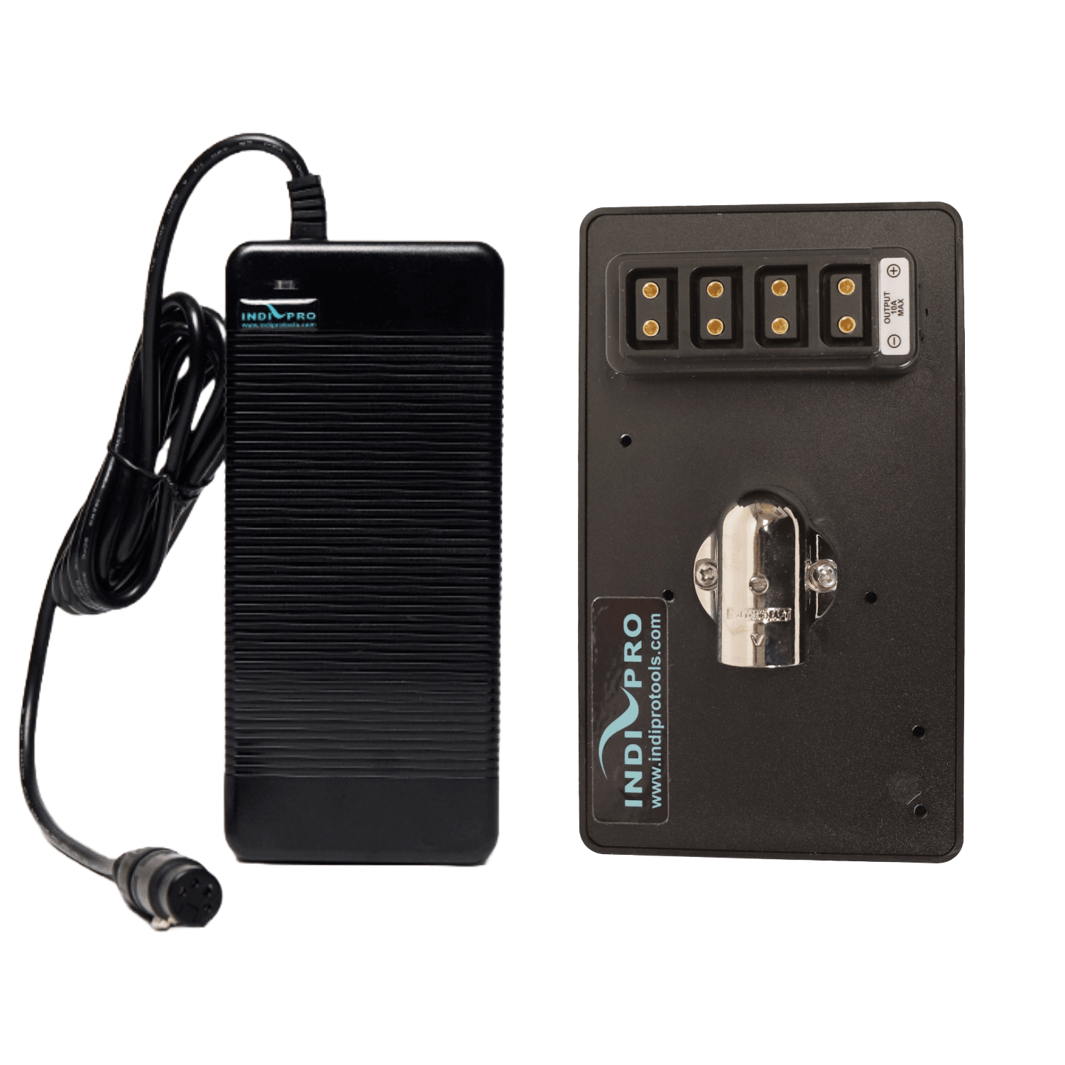Indipro 15V (20A) A/C Power Supply w/ V-Mount Battery Eliminator Plate Bundle Battery Plate & Power Supply Indipro Tools
