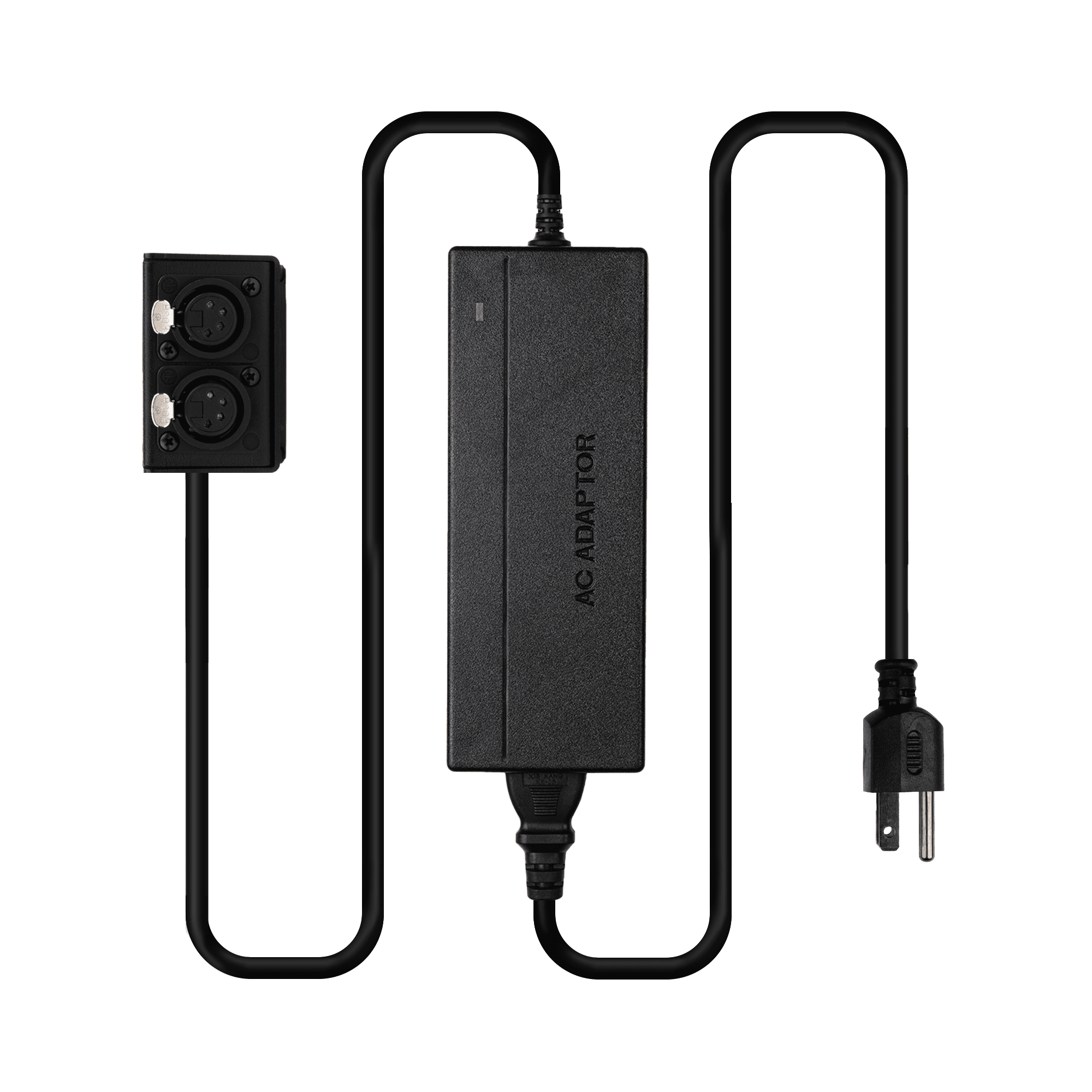 Indipro 15V AC Power Supply to Dual 4-Pin Female XLR Outputs (10A, 10') 15V Power Supply Indipro