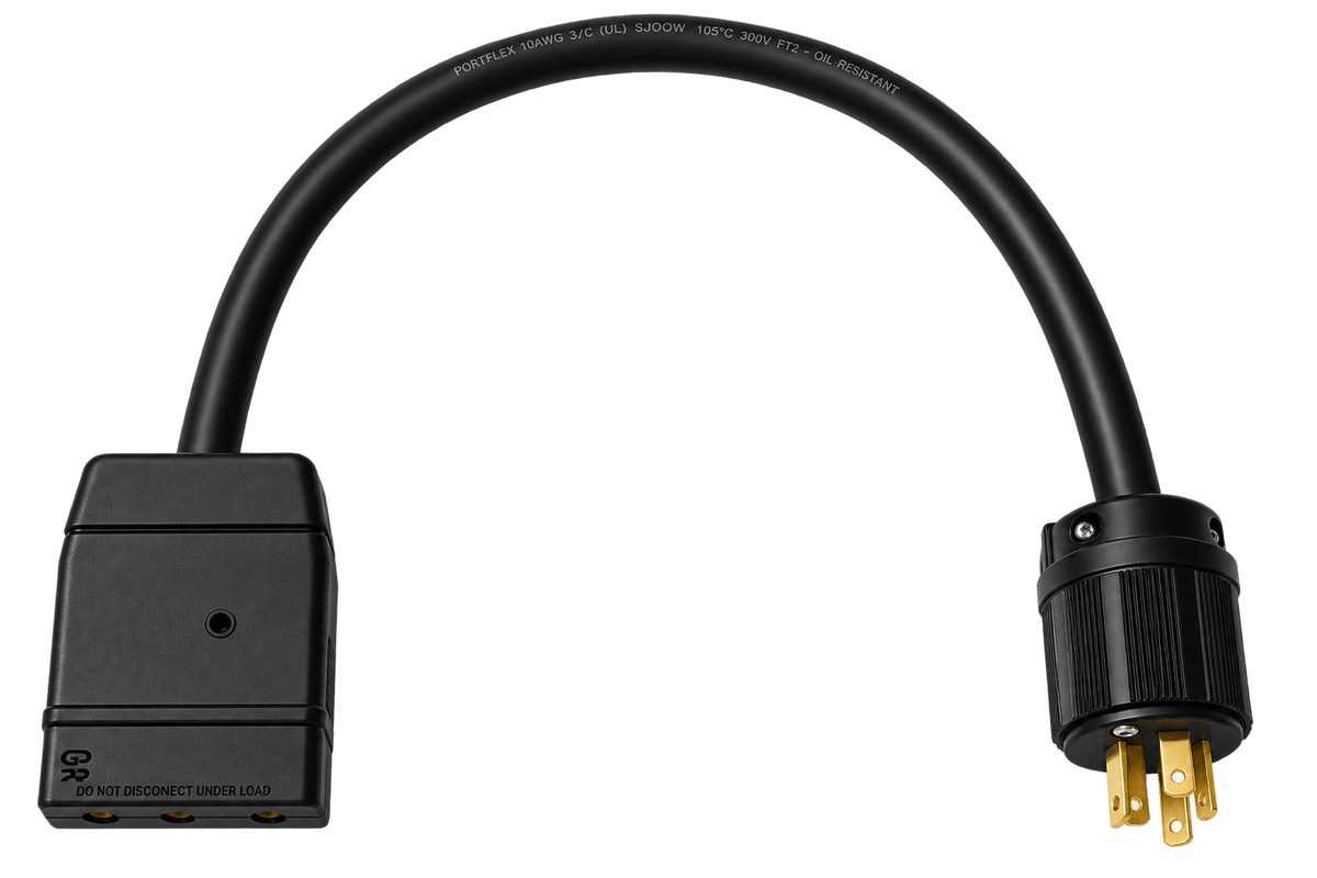 Indipro 240V Twistlock Adapter – 30A/240V 4-Pin Twist-Lock to 60A/240V Female Bates (24") Power Cable Indipro Tools