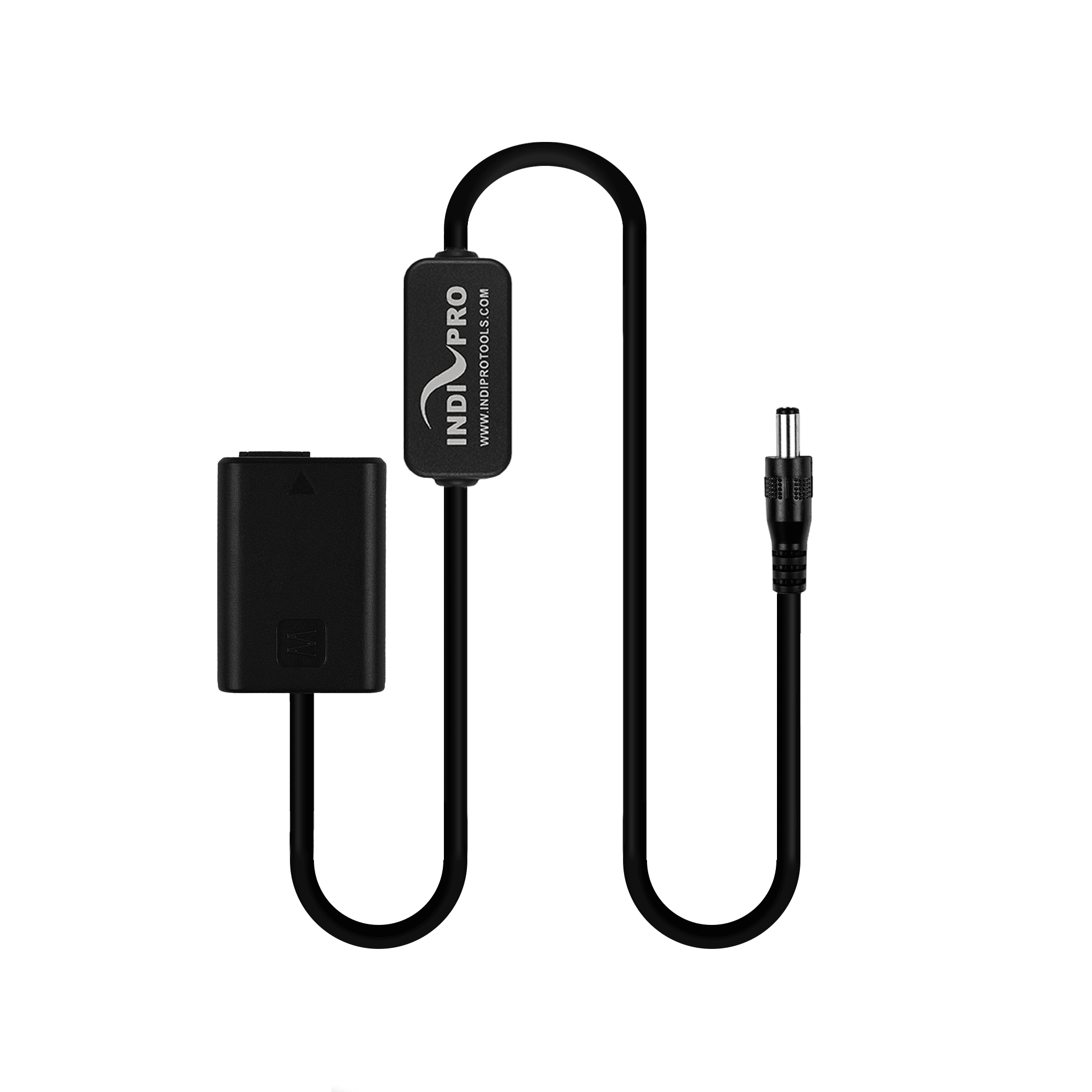 Indipro 2.5mm Male Power Cable to Sony NP-FW50 Dummy Battery (24", Regulated) 2.1mm/ 2.5mm/ 2-Pin/ XLR Cables Indipro
