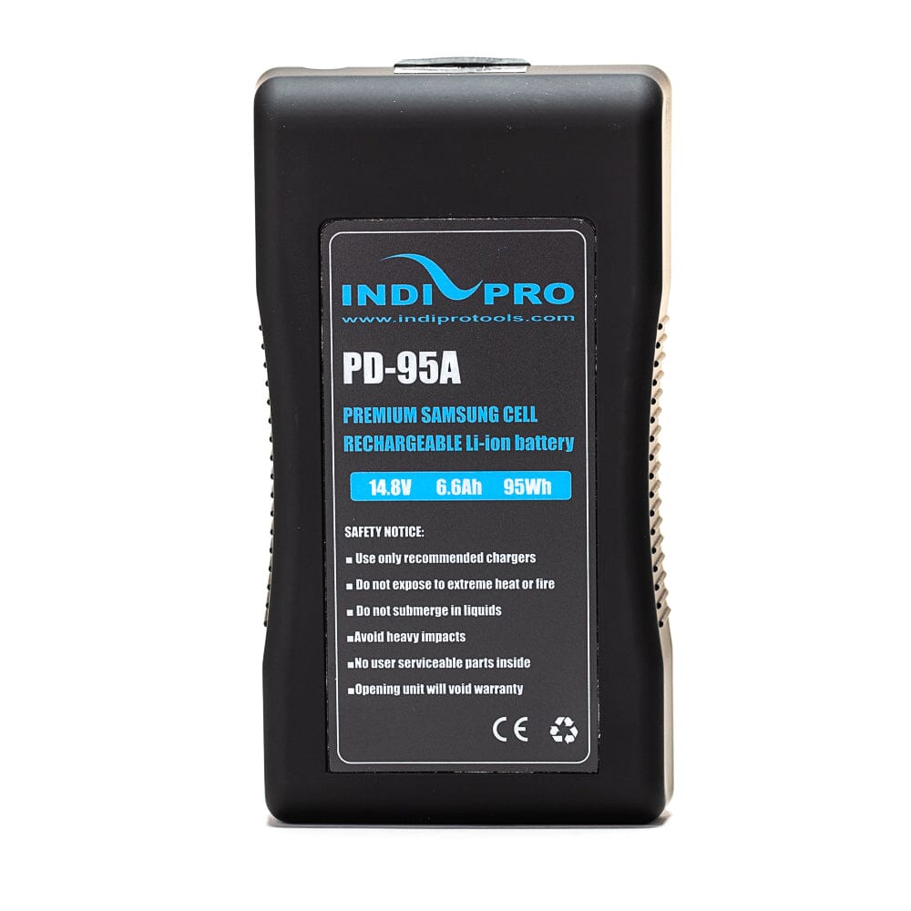 Indipro 2x Compact 95Wh Gold Mount Li-ion Batteries and Dual Gold-Mount Battery Charger Kit Charger Kit Indipro