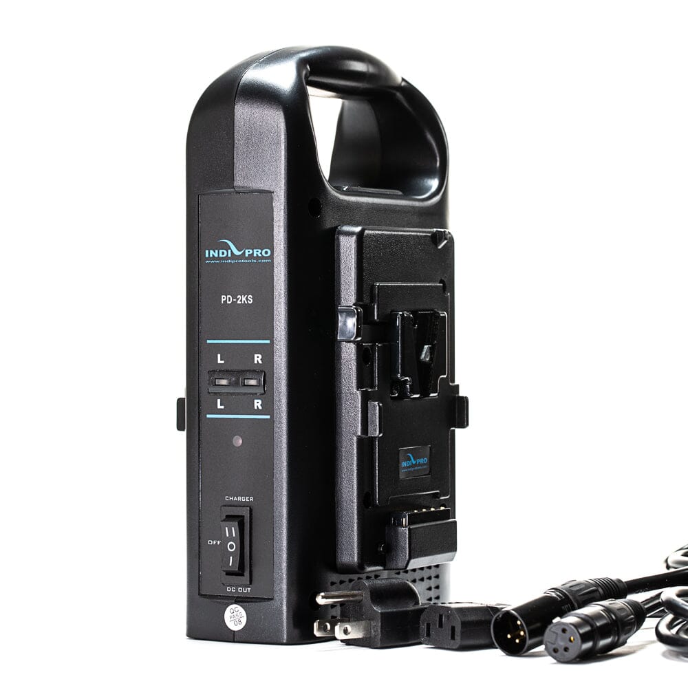 Indipro 2x Kratos 50Wh V-Mount Li-Ion Batteries and Dual V-Mount Battery Charger Kit Battery Kit Indipro