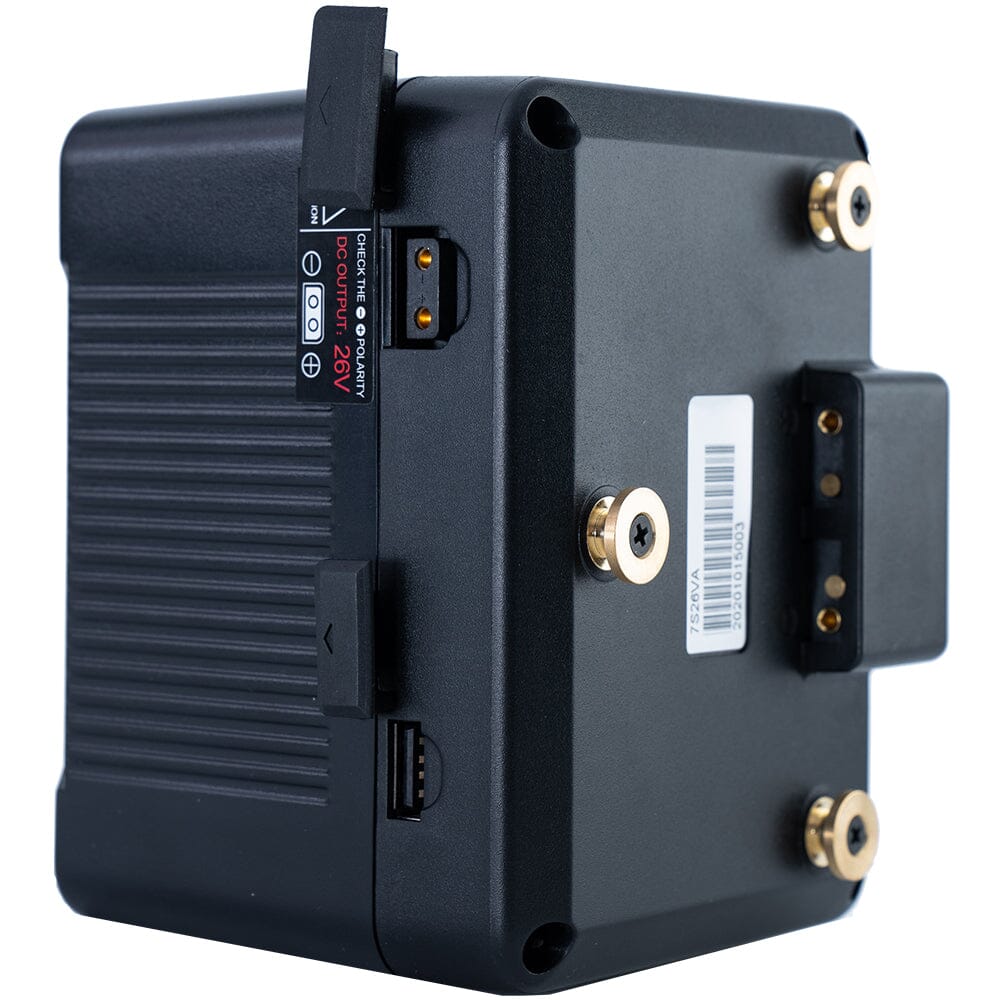 Indipro 2x Micro-Series 26V 265Wh Gold Mount Li-Ion Batteries and 26V Gold Mount Quad Charger Kit Battery Kit Indipro