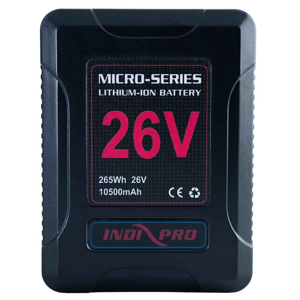 Indipro 2x Micro-Series 26V 265Wh V-Mount Li-Ion Batteries and 26V V-Mount Quad Charger Kit Battery Kit Indipro 