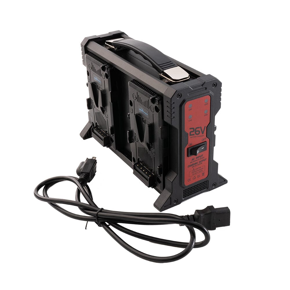 Indipro 2x Micro-Series 26V 265Wh V-Mount Li-Ion Batteries and 26V V-Mount Quad Charger Kit Battery Kit Indipro