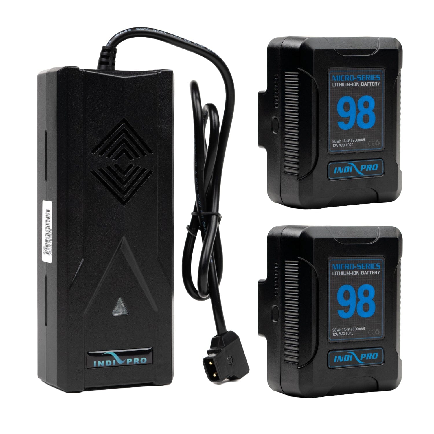 Indipro 2x Micro-Series 98Wh Gold-Mount Battery and D-Tap Pro Battery SuperCharger Kit Battery Kit Indipro Tools