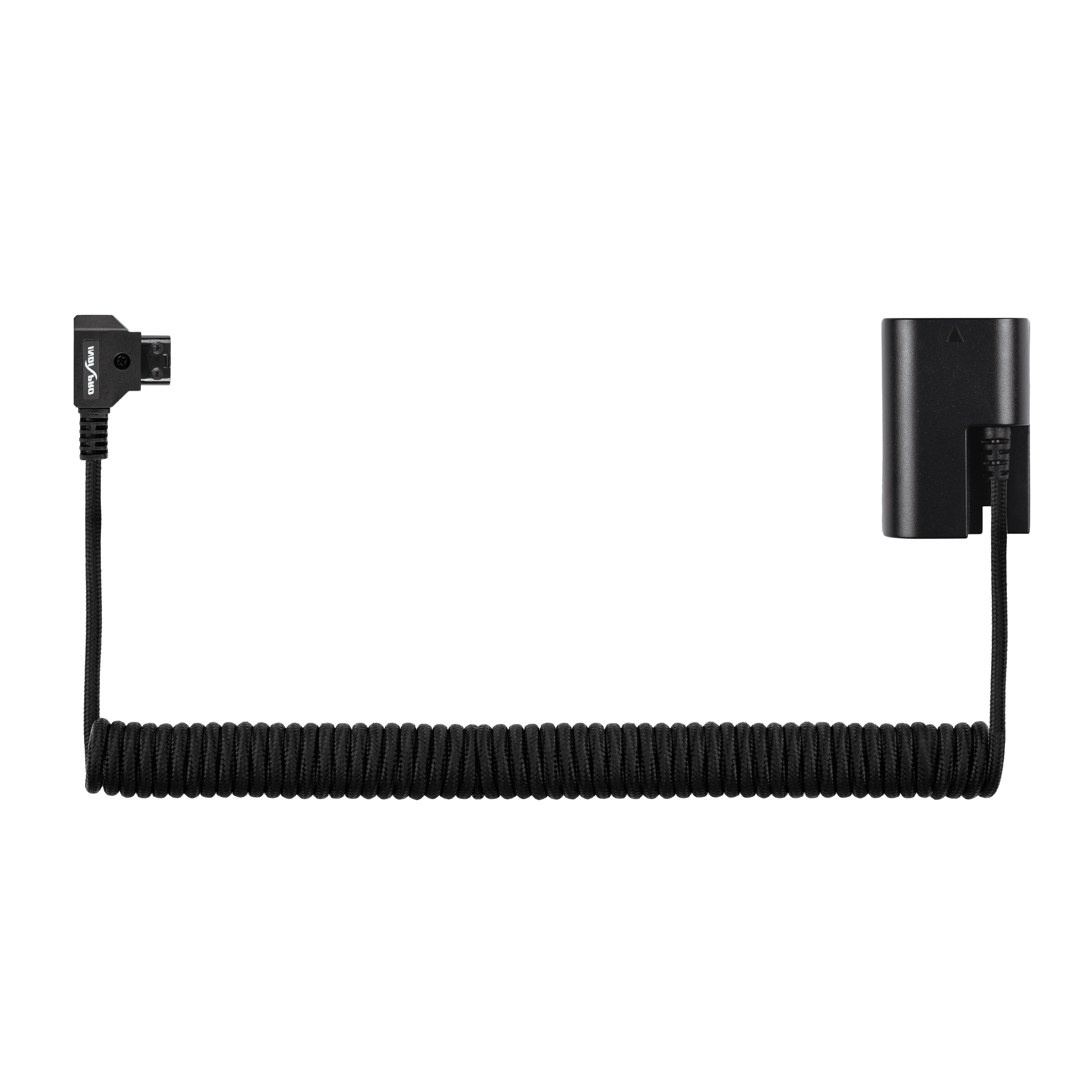 Indipro Braided Coiled D-Tap Power Cable to Canon LP-E6 Dummy Battery Power Cables Indipro Tools