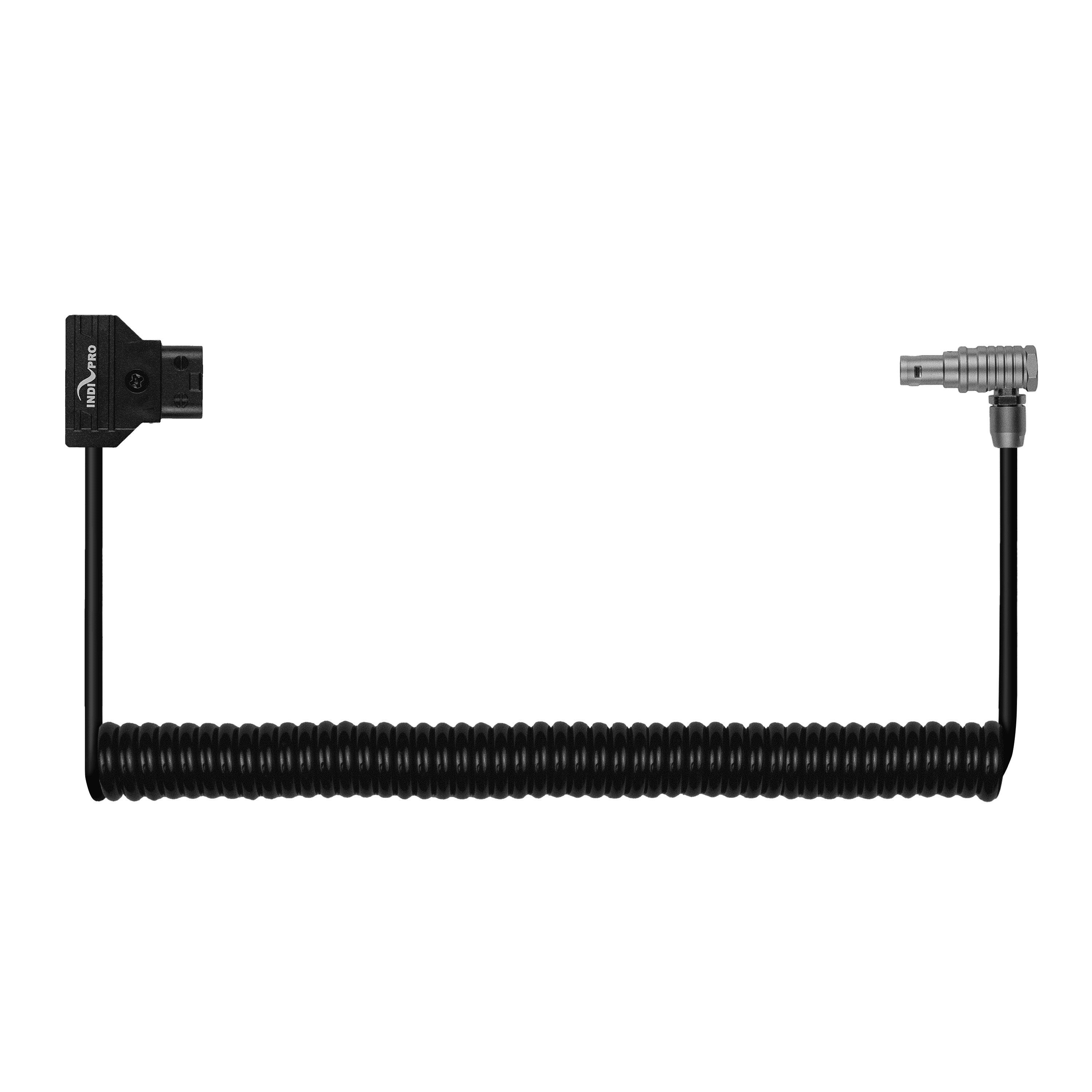 Indipro Coiled D-Tap Power Cable to 2-Pin LEMO for RED Komodo (12-36", Non-Regulated) D-Tap Regulation Cables Indipro
