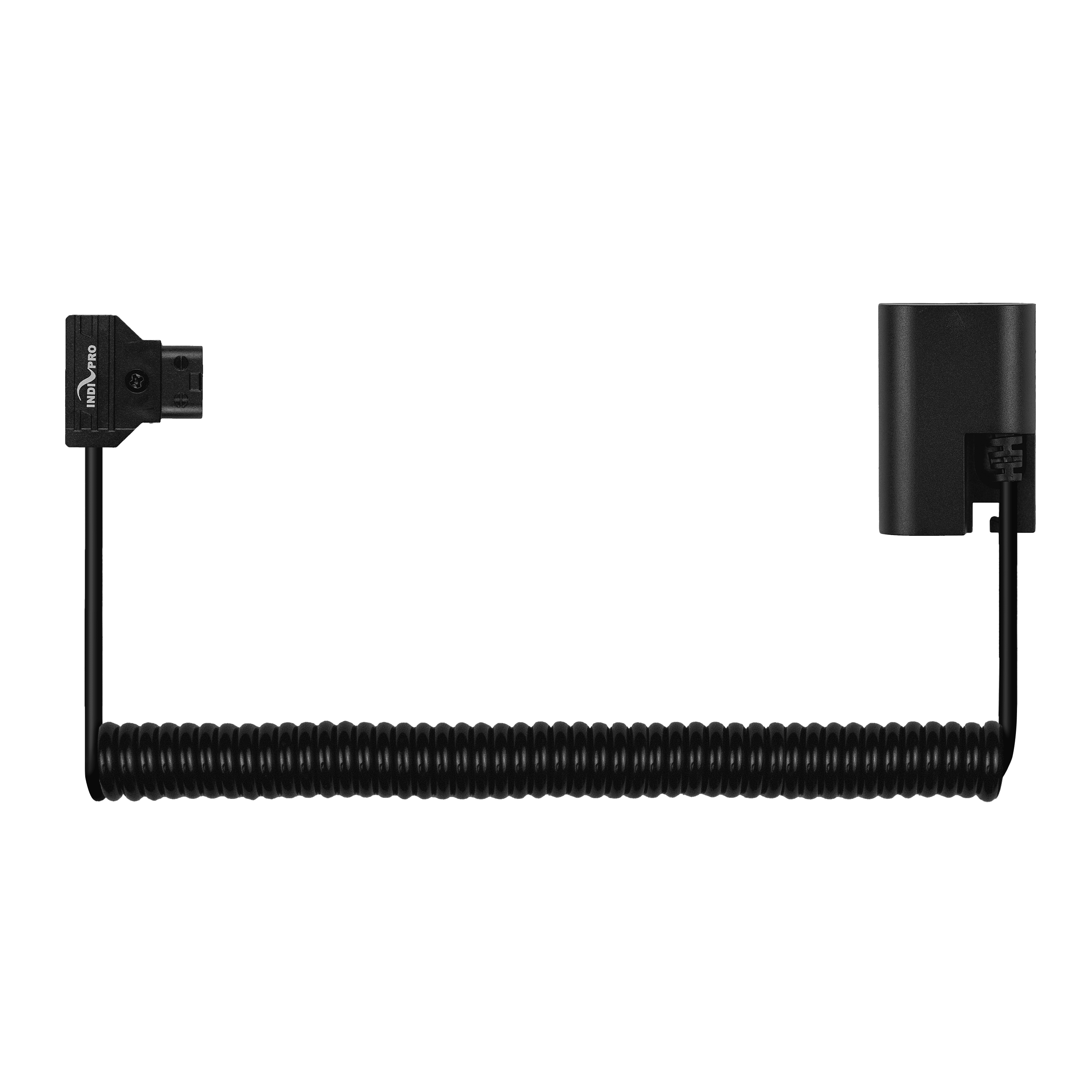 Indipro Coiled D-Tap Power Cable to Canon LP-E6 Dummy Battery (24-36", Regulated) D-Tap Regulation Cables Indipro
