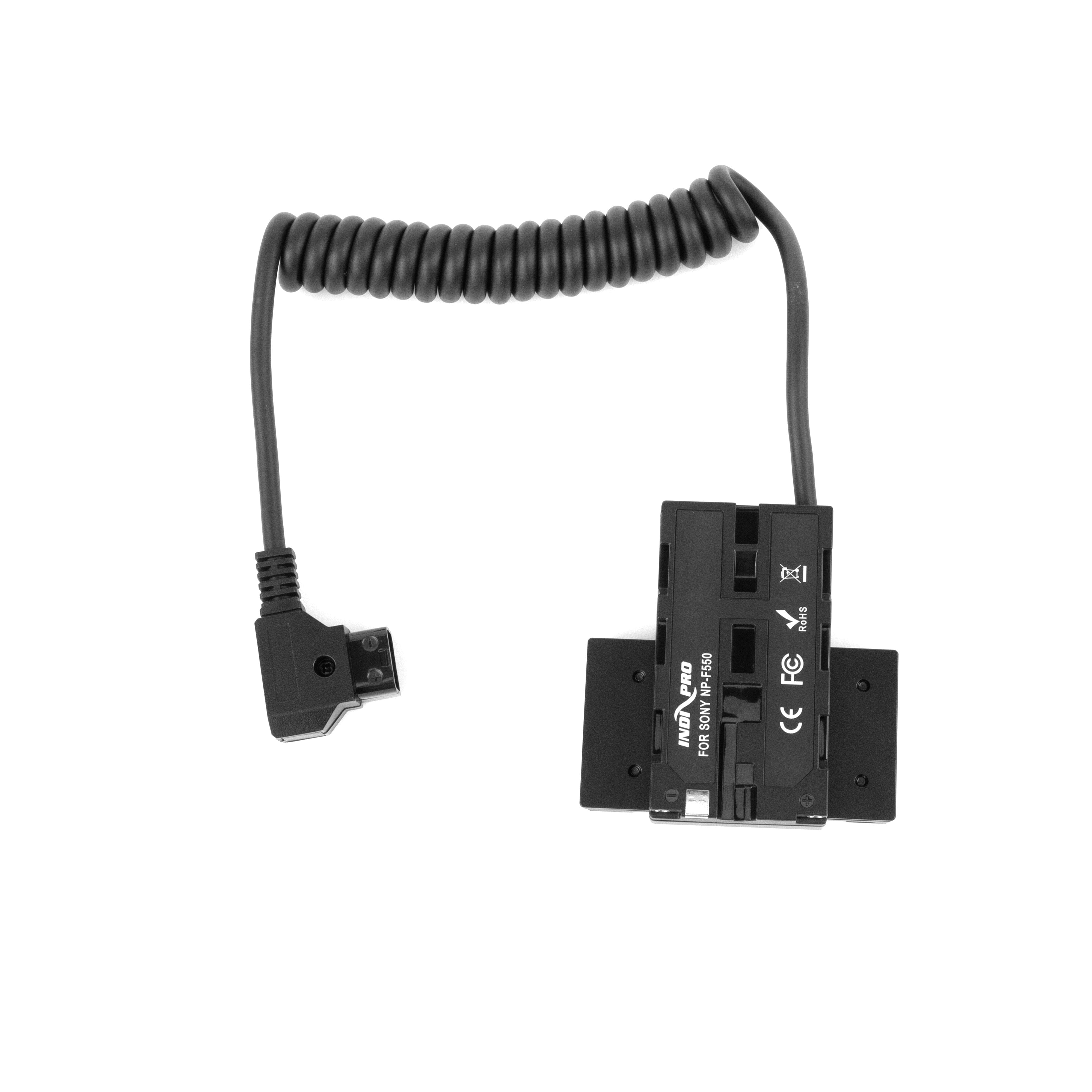 Indipro D-Tap Power Cable to Dual-Sided NP-F550 Dummy Battery w/ Type C Output Power Cables Indipro Tools