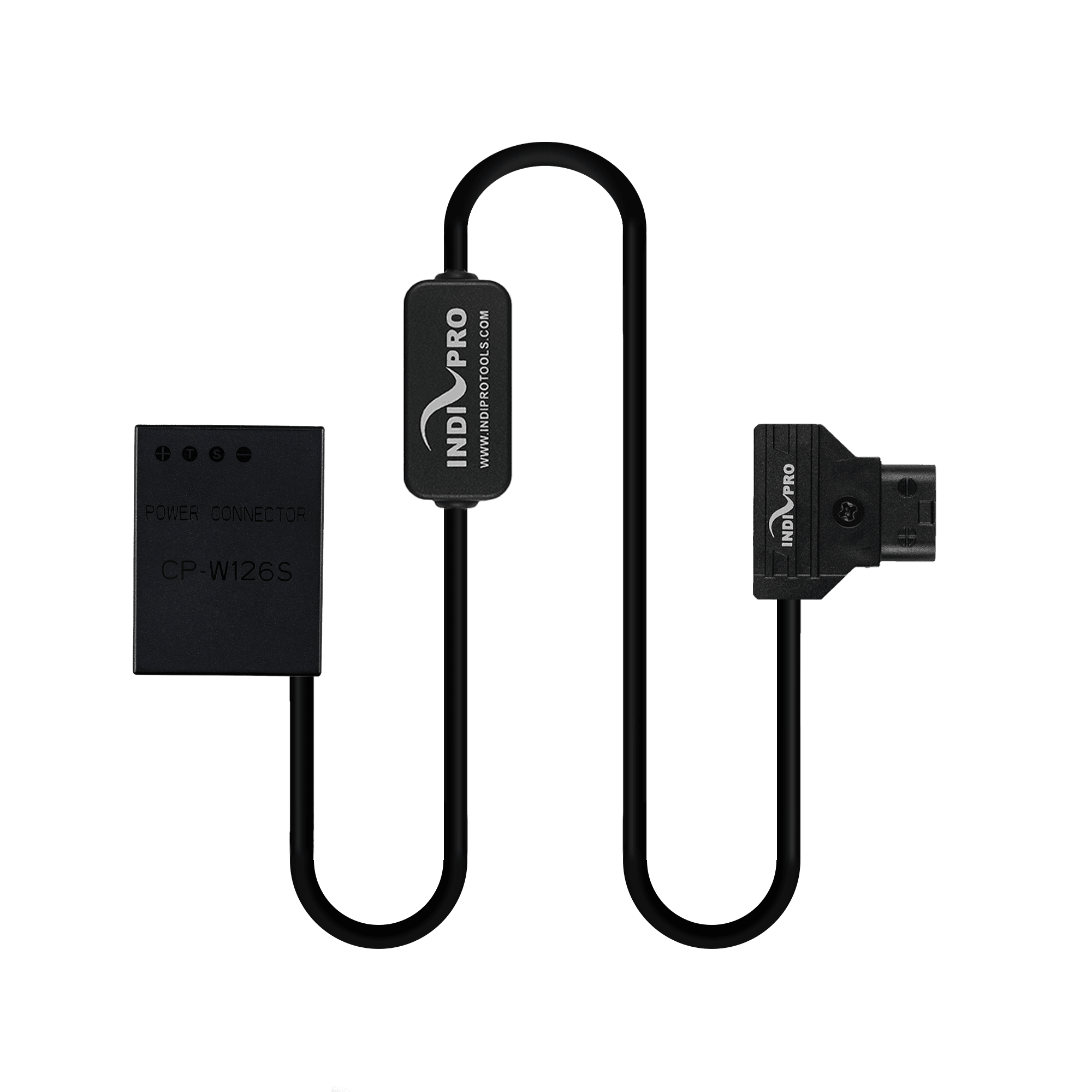 Indipro D-Tap Power Cable to Fujifilm NP-W126S Dummy Battery (24", Regulated) D-Tap Regulation Cables Indipro