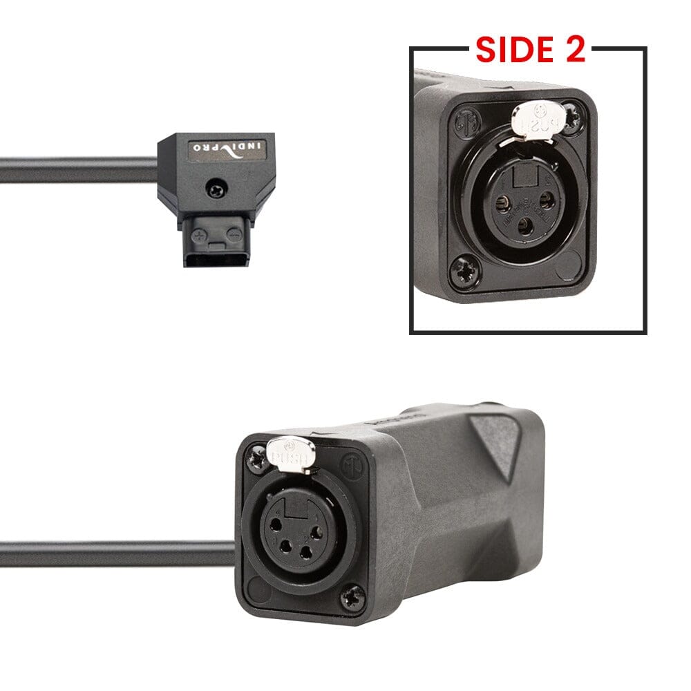 Indipro D-Tap to 4-Pin & 3-Pin Female XLR Connectors (24") Indipro Tools
