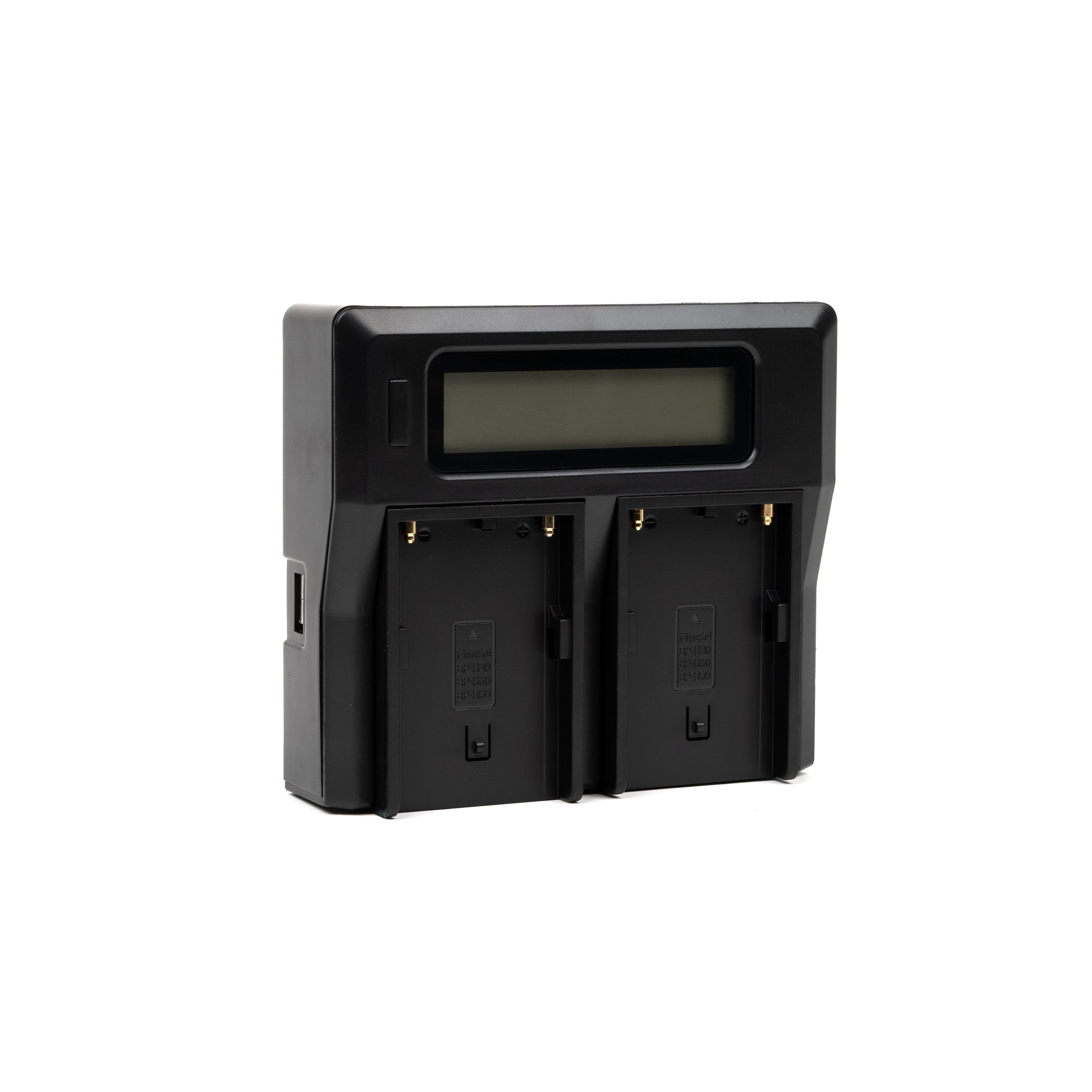 IndiPRO Dual LCD Charger for BP-U Series Batteries BP-U Battery Indipro