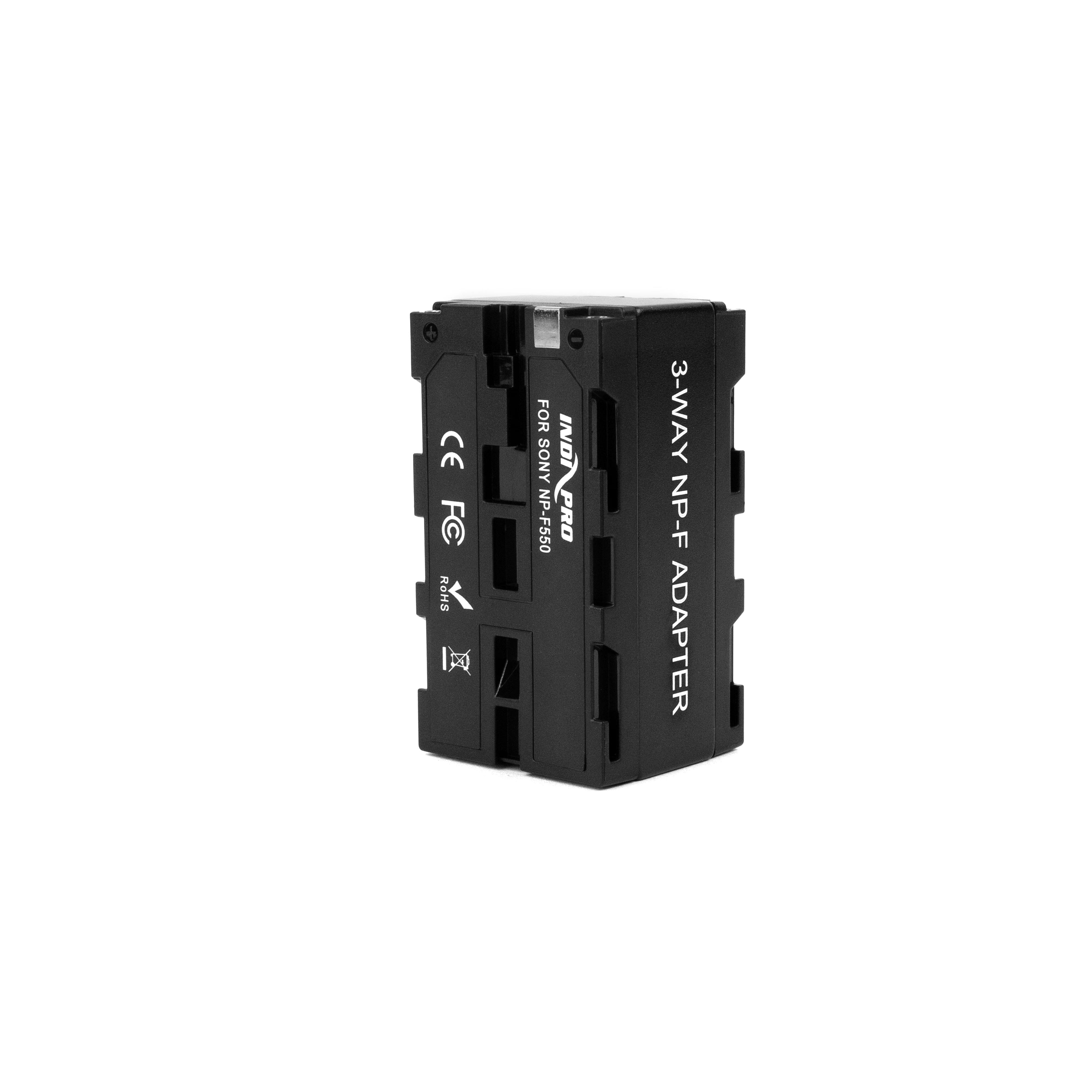 Indipro Dual-Side Sony NP-F Dummy Battery with 2.5mm Input/ Type-C Output Power Cables Indipro