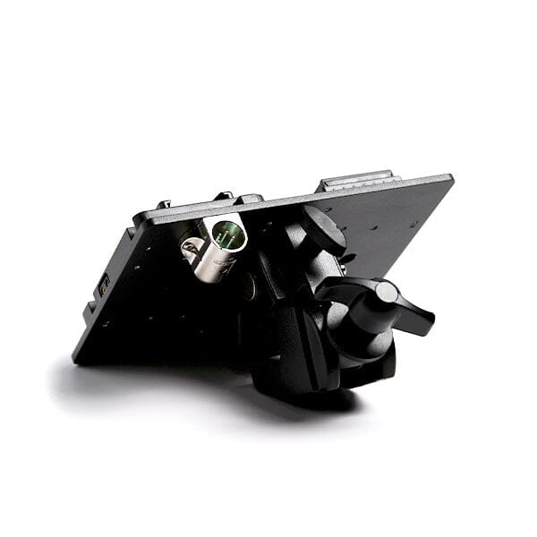 Indipro Dual V-Mount Battery Plate with 4-Pin XLR Output & Locking Clamp Dual Battery Adapter Plates Indipro
