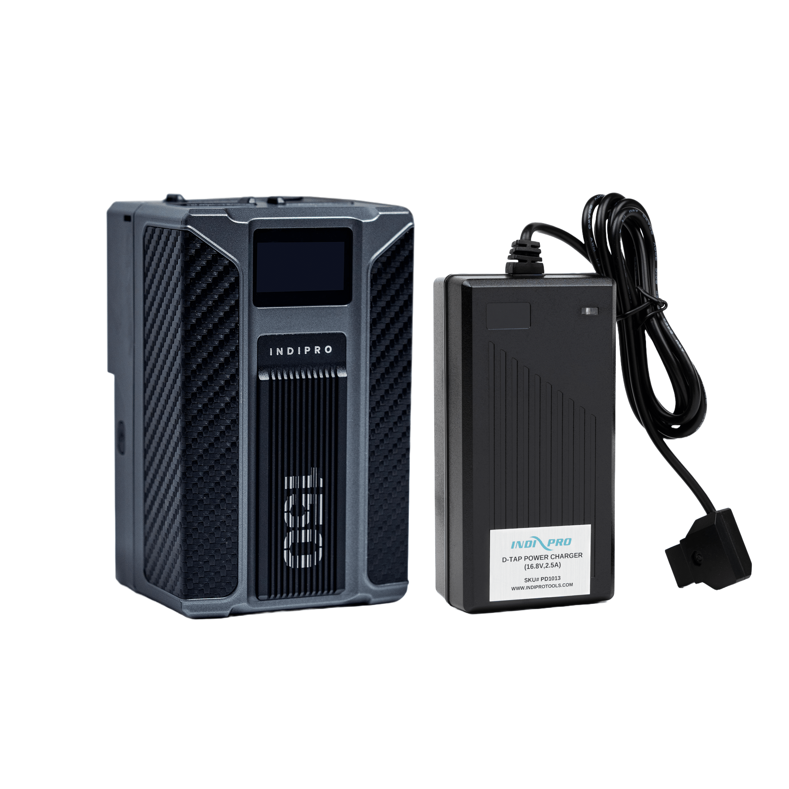 Indipro Kratos 150Wh V-Mount Li-Ion Battery and D-Tap Pro Charger (2.5A) Kit Battery Kit Indipro