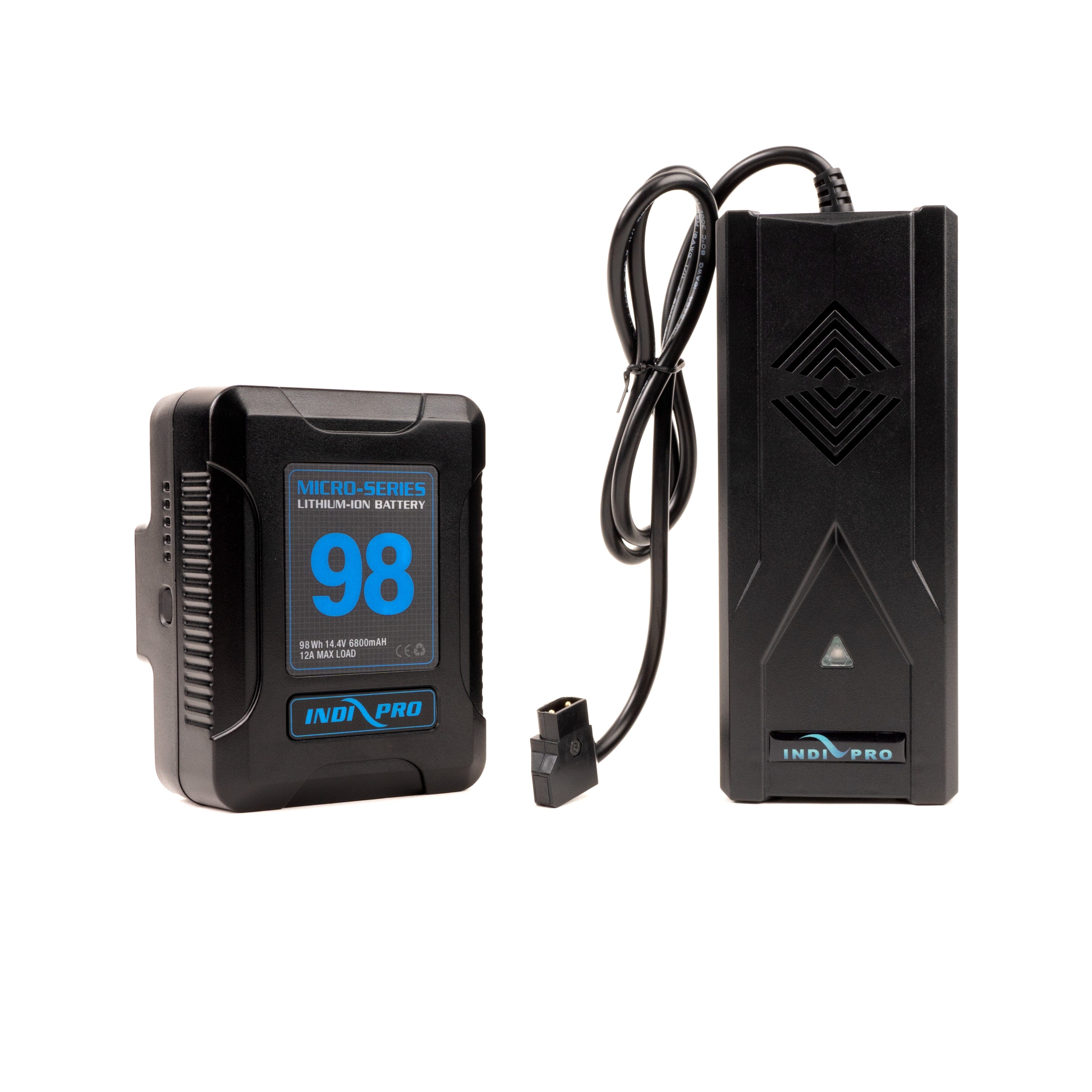 Indipro Micro-Series 98Wh Gold-Mount Battery and D-Tap Pro Battery SuperCharger Kit Battery Kit Indipro