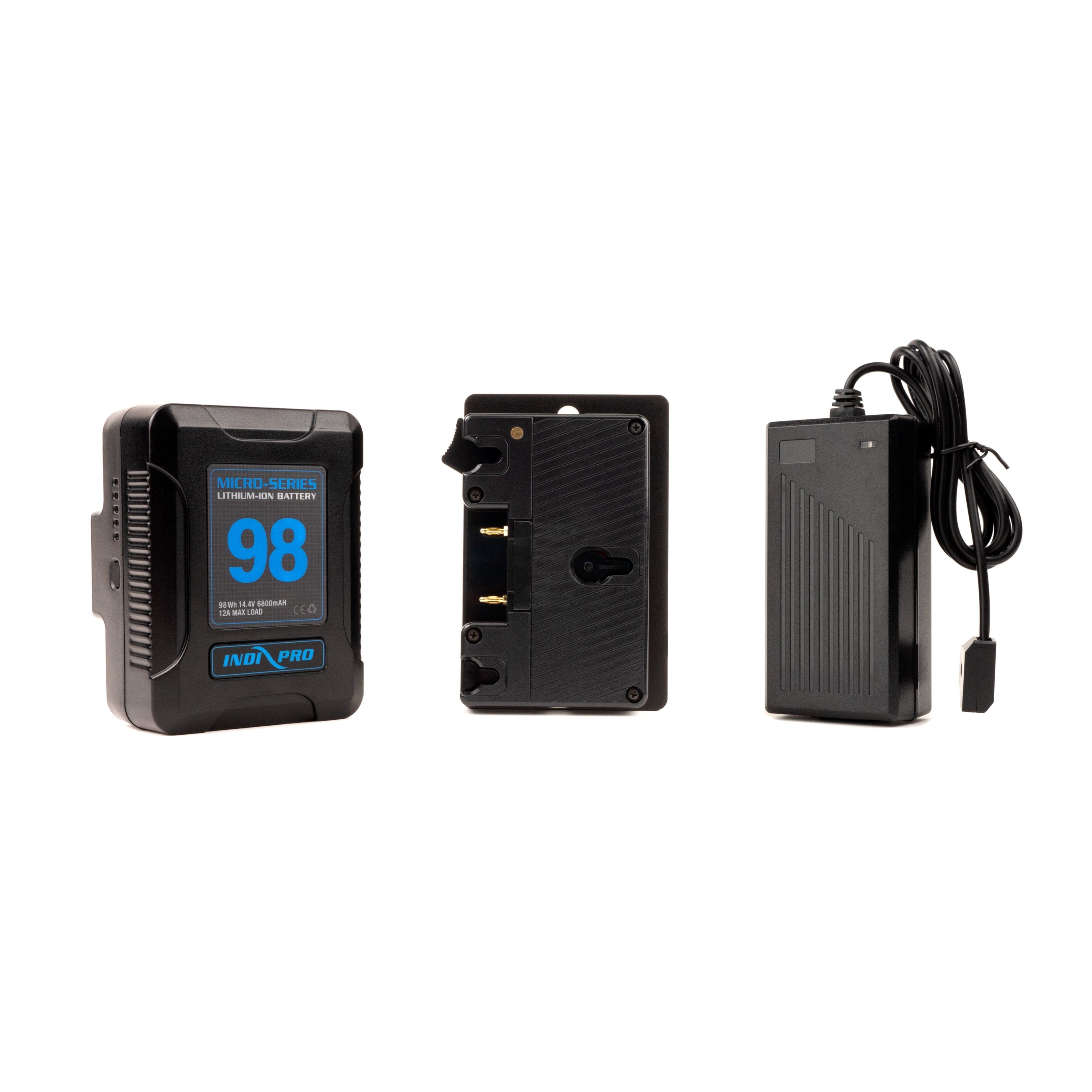 Indipro Micro-Series 98Wh Gold Mount Li-Ion Blackmagic URSA Kit Battery Kit Indipro