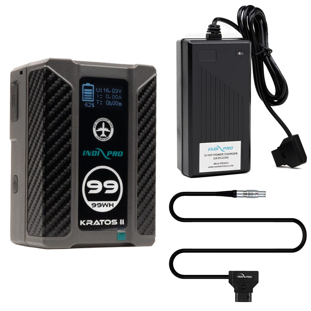 Indipro Kratos 99Wh V-Mount Battery, Charger & D-Tap for Canon C200/ C300 Mark II Bundle Indipro Kratos 99Wh V-Mount Battery, Charger & D-Tap for Canon C200/ C300 Mark II Bundle