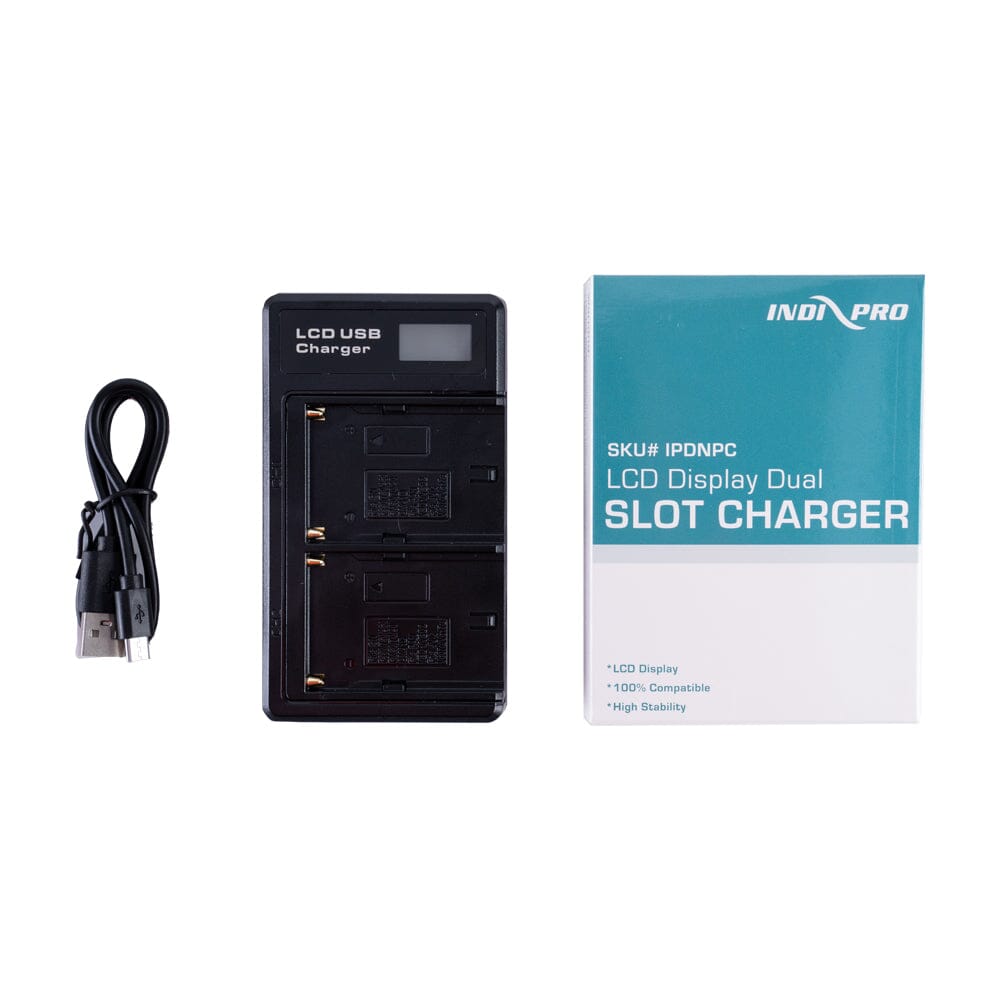 Indipro NP-F Series Dual Battery Charger NP-F Battery Indipro