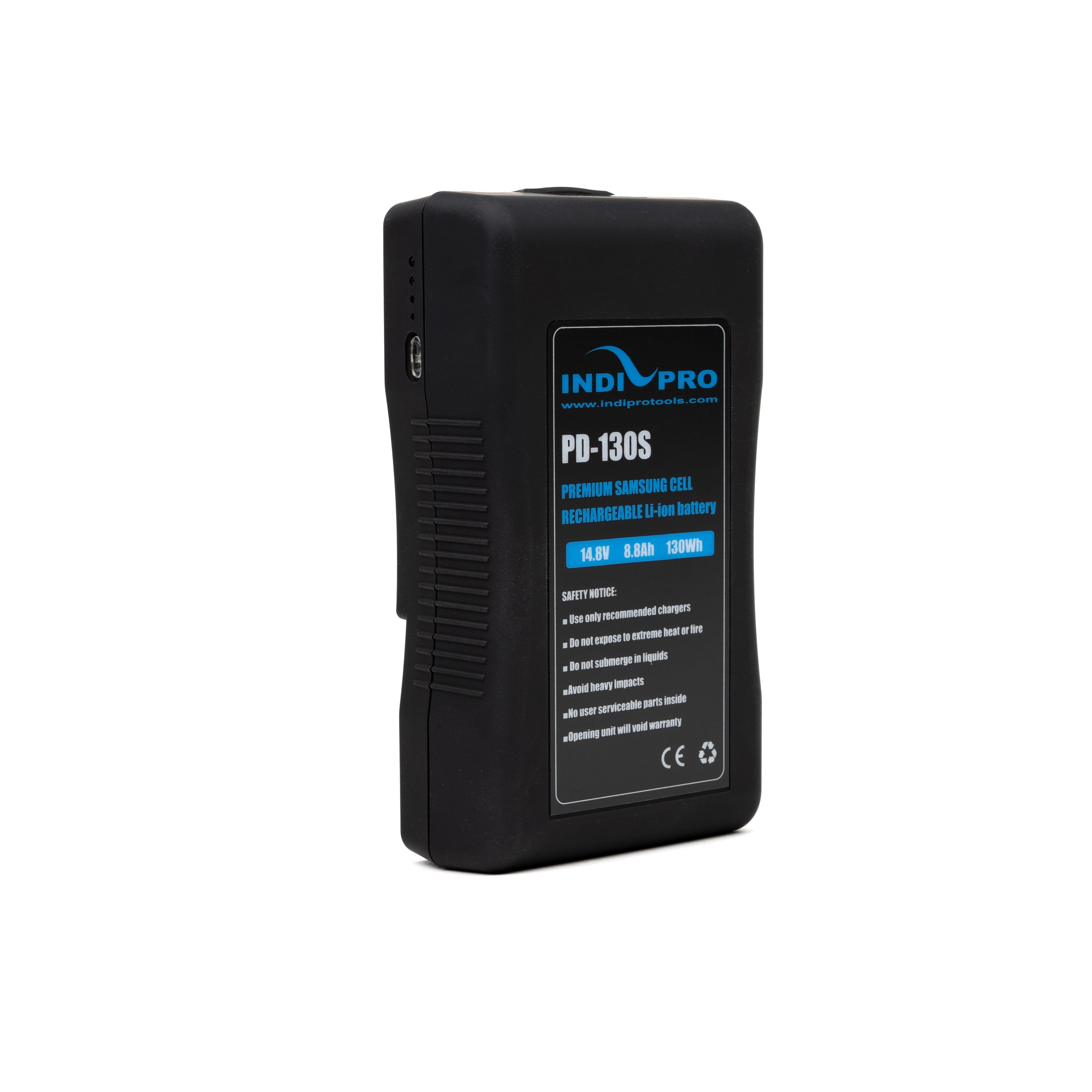 Indipro Open Box Compact Series 130Wh V-Mount Lithium-Ion Battery Compact Series Batteries Indipro