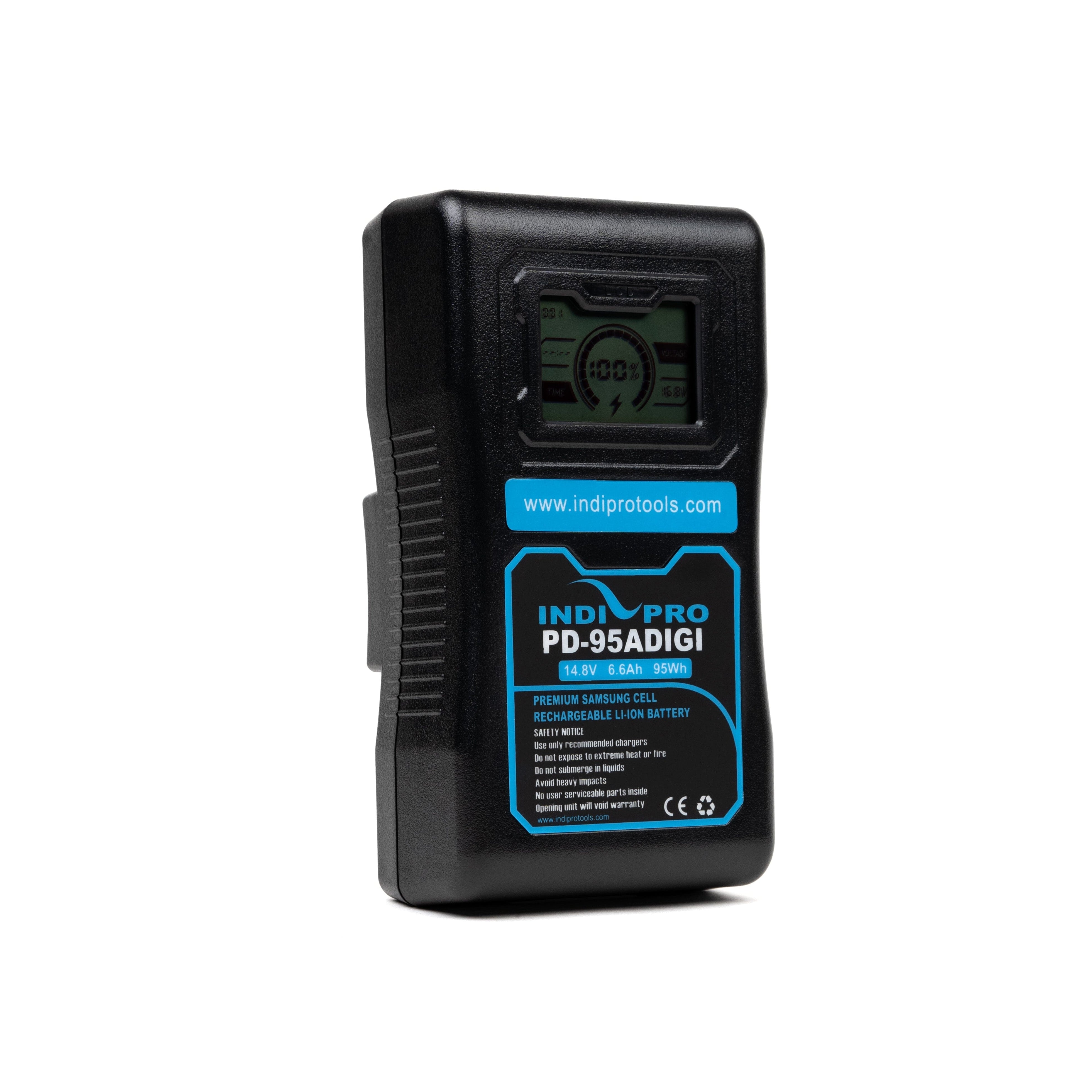 Indipro Open Box Compact Series 95Wh Gold Mount Lithium-Ion Battery w/ LCD Display Compact Series Batteries Indipro