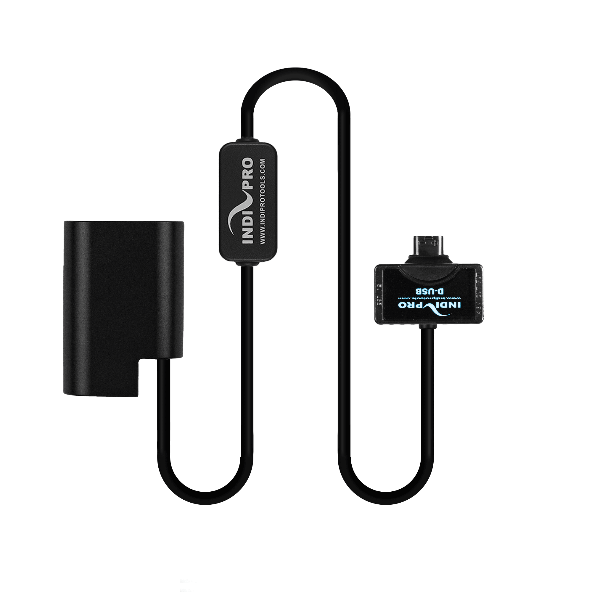 Indipro Tri-Tap Power Cable to Panasonic DMW-BLF19 Dummy Battery (24", Regulated) Indipro
