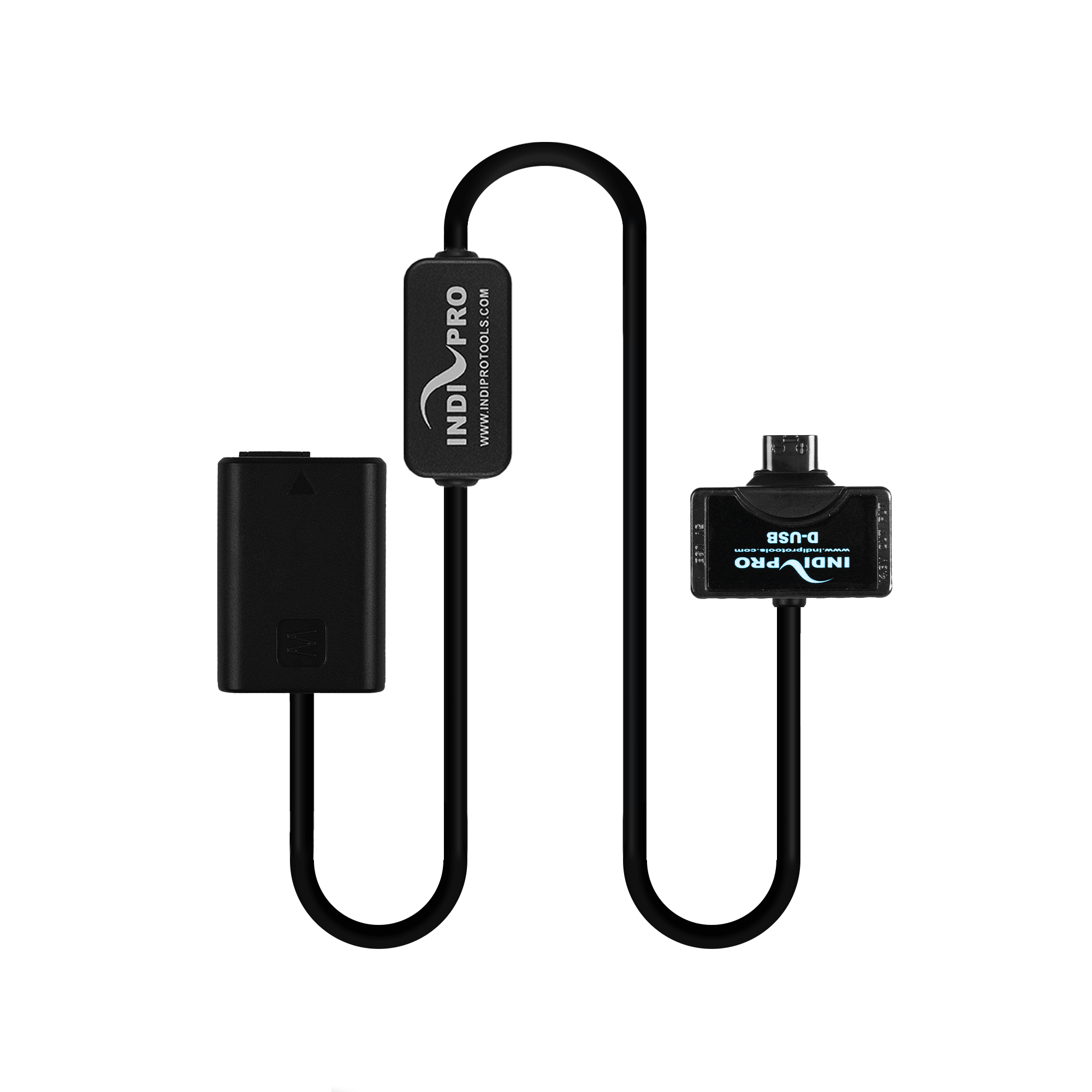 Indipro Tri-Tap Power Cable to Sony NP-FW50 Dummy Battery (30", Regulated) Indipro