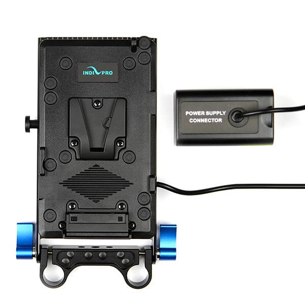 Indipro V-Mount Battery Adapter Plate to Panasonic VW-VBD58 Dummy Battery w/ 15mm Rod System (24") V-Mount Adapter Plate Indipro