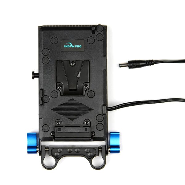 Indipro V-Mount Battery Plate for Blackmagic Cinema Camera with 15mm Rod Mount (20") V-Mount Adapter Plate Indipro