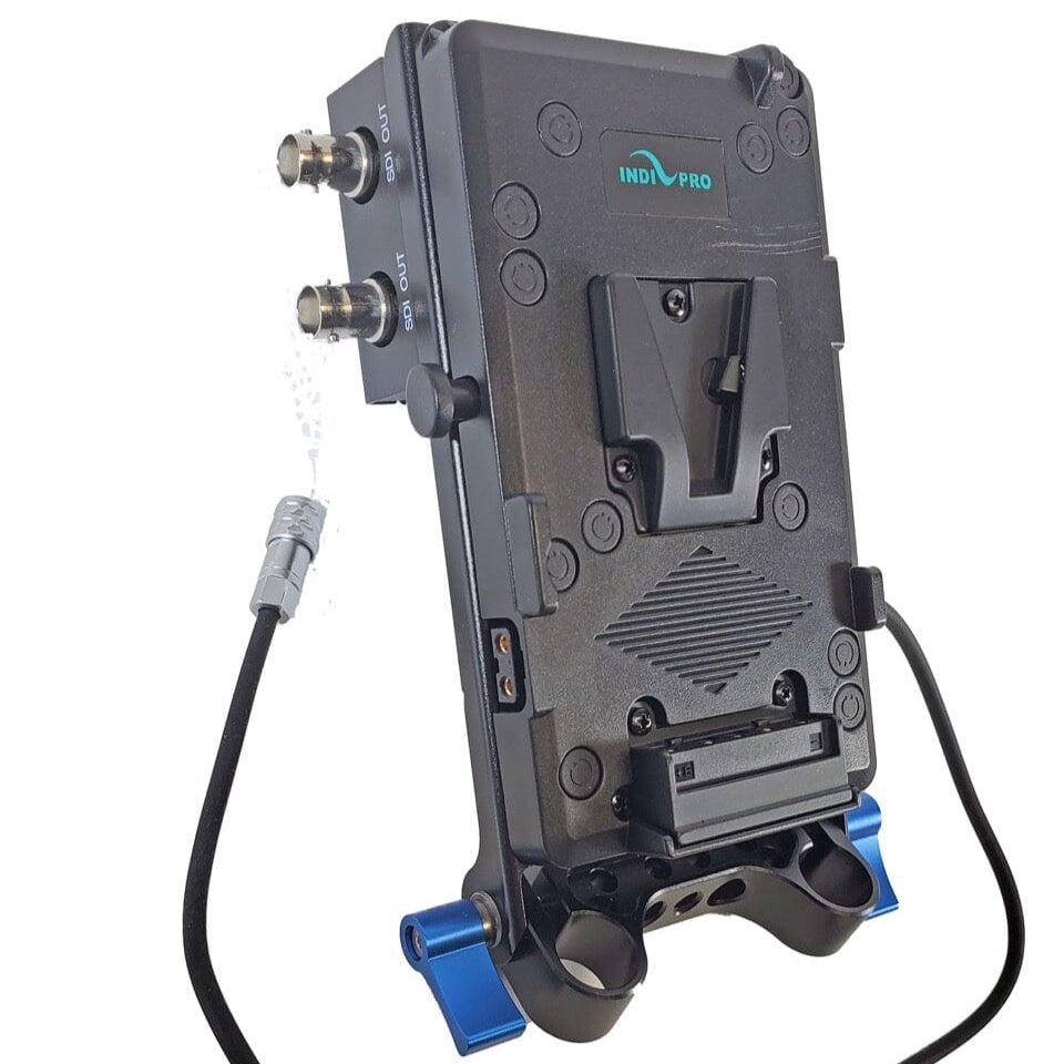 Indipro V-Mount Battery Plate w/ HDMI to SDI Converter for BMPCC 4K/6K/6K Pro with 15mm Rod Mount (16") V-Mount Adapter Plate Indipro