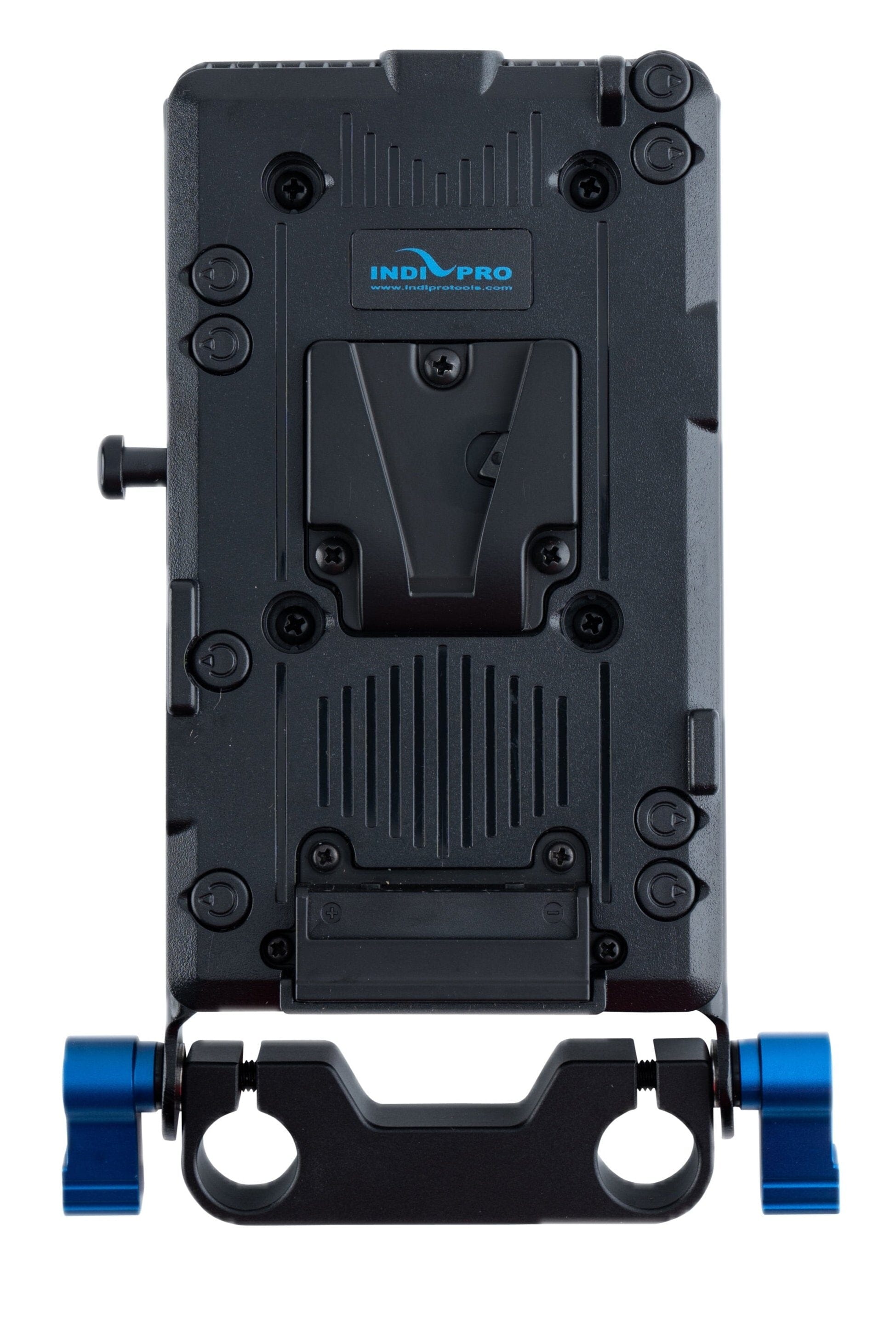 Indipro V-Mount Battery Plate with 3x D-Tap Outputs & 15mm Rod Mount V-Mount Adapter Plate Indipro