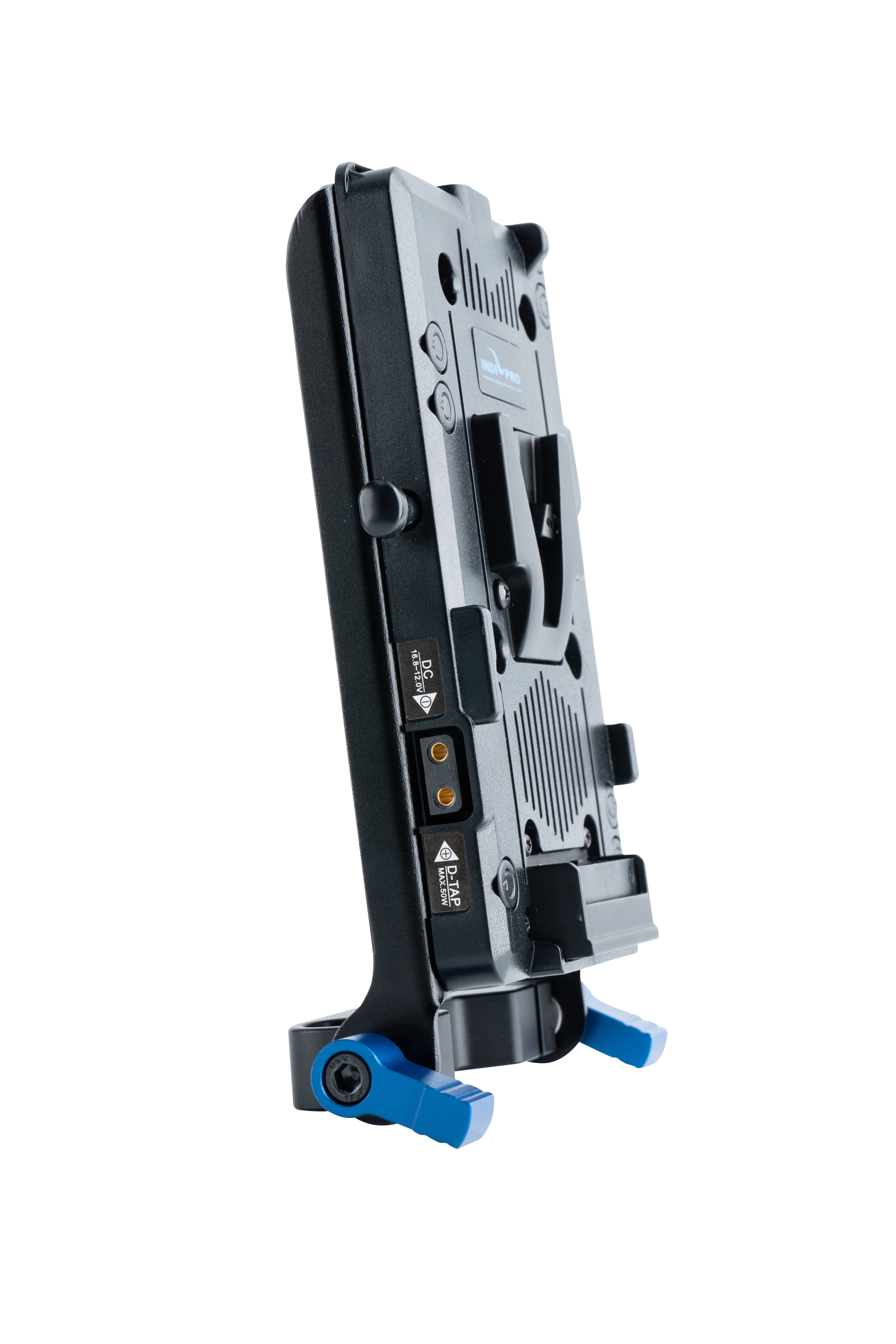 Indipro V-Mount Battery Plate with 3x D-Tap Outputs & 15mm Rod Mount V-Mount Adapter Plate Indipro