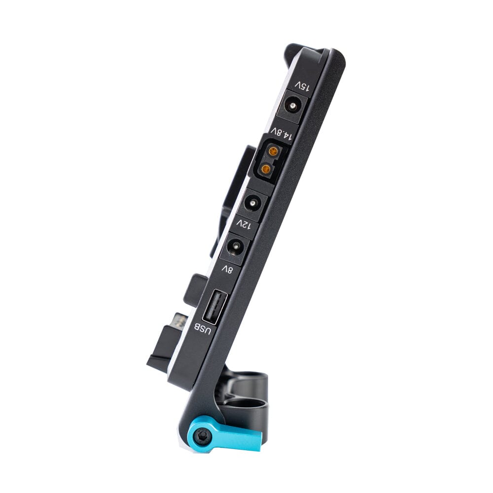 Indipro V-Mount Battery Plate with Multiple Output Ports and 15mm Rod Mount V-Mount Adapter Plate Indipro