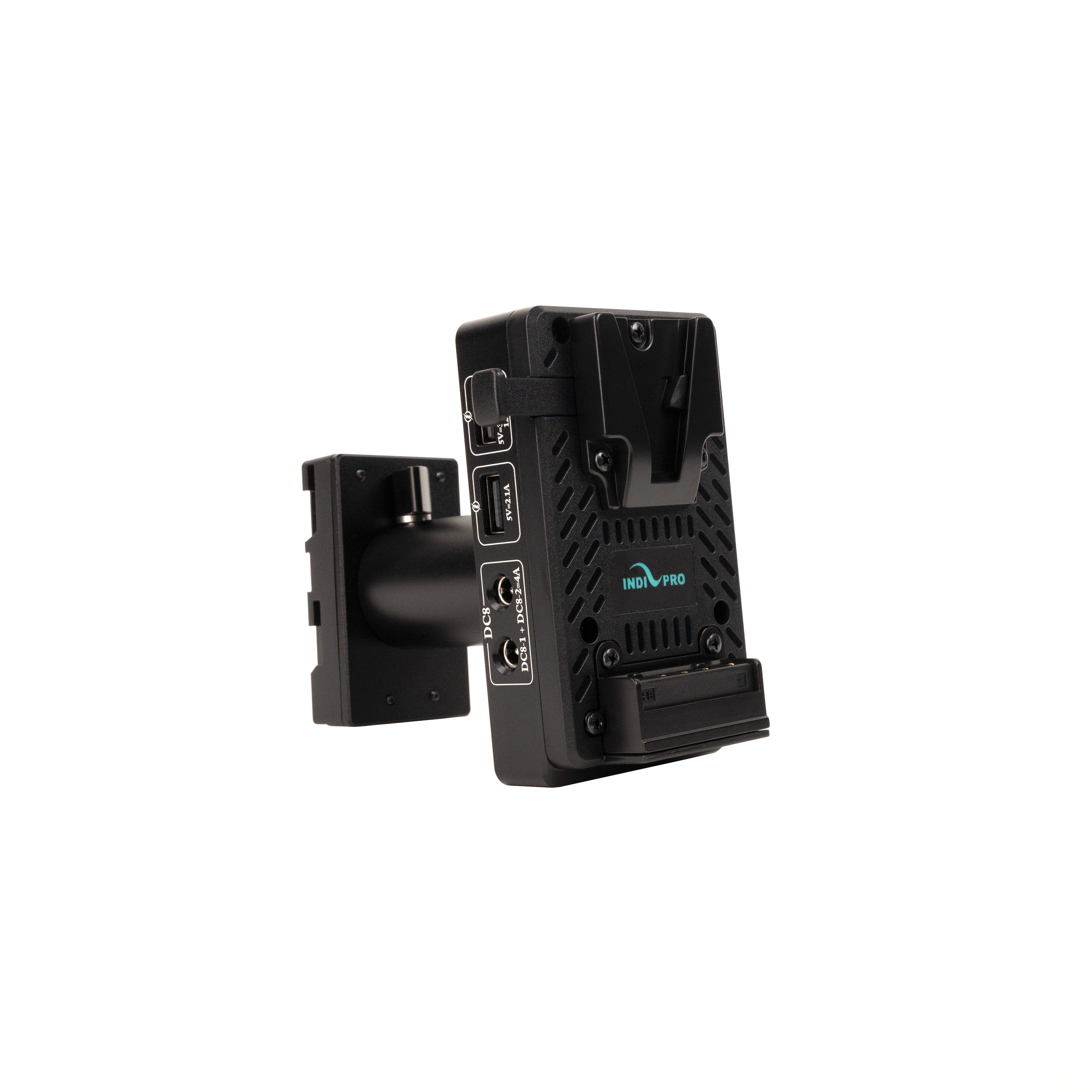 Indipro V-Mount Battery to BP-U Series Battery Adapter Plate w/ Multiple Outputs V-Mount Adapter Plate Indipro