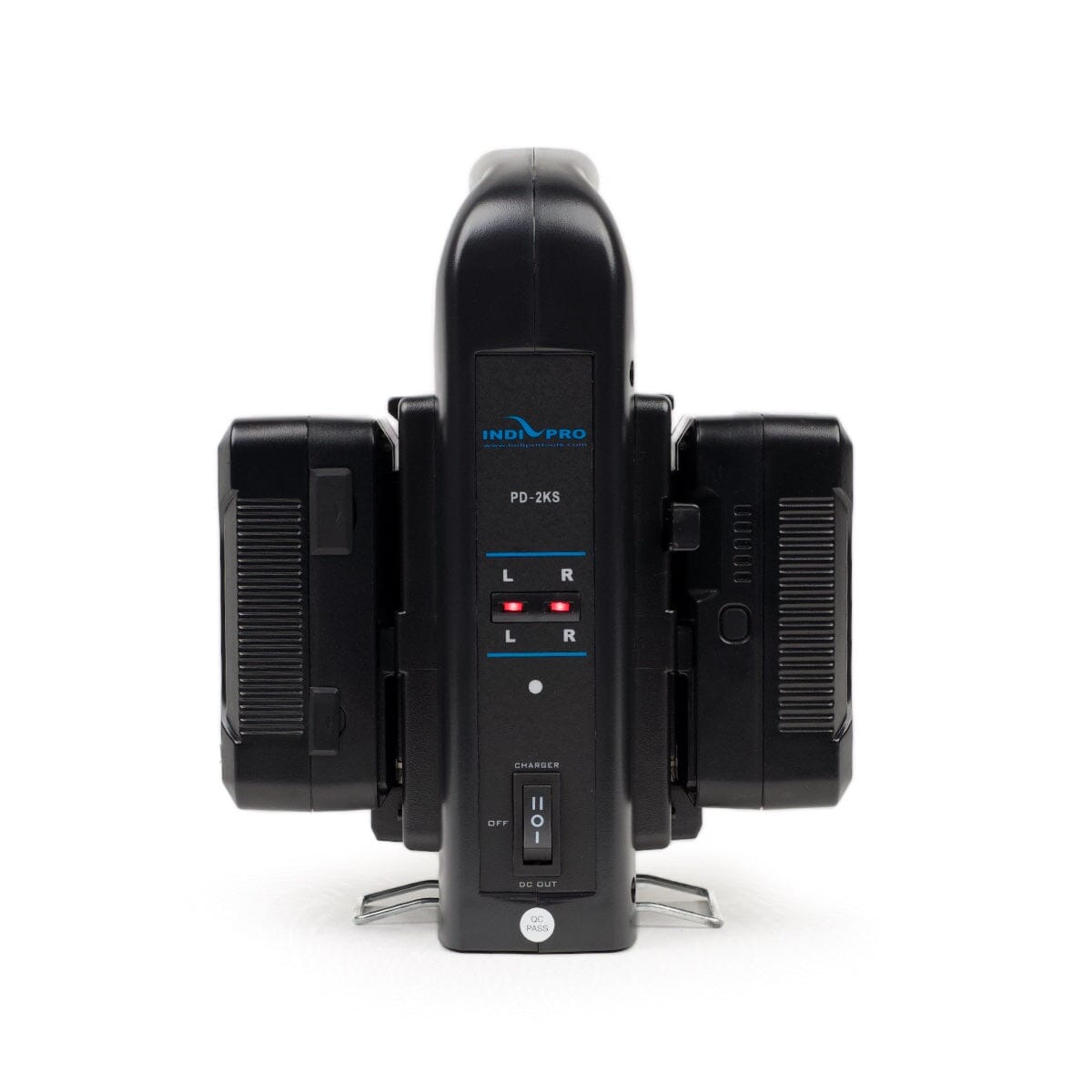 Indipro V-Mount Dual 14.4V Battery Charger with XLR Output Dual Battery Charger Indipro