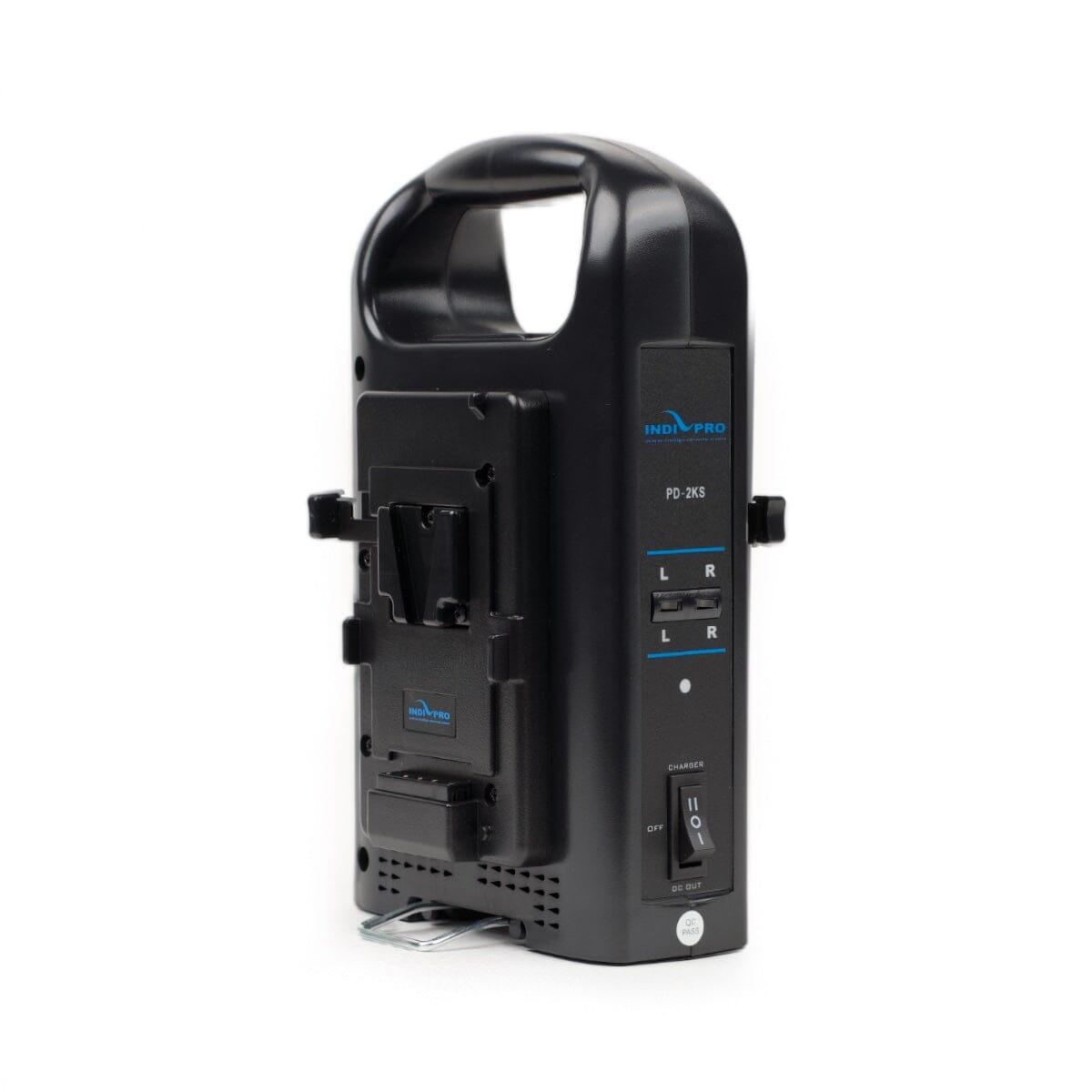 Indipro V-Mount Dual 14.4V Battery Charger with XLR Output Dual Battery Charger Indipro