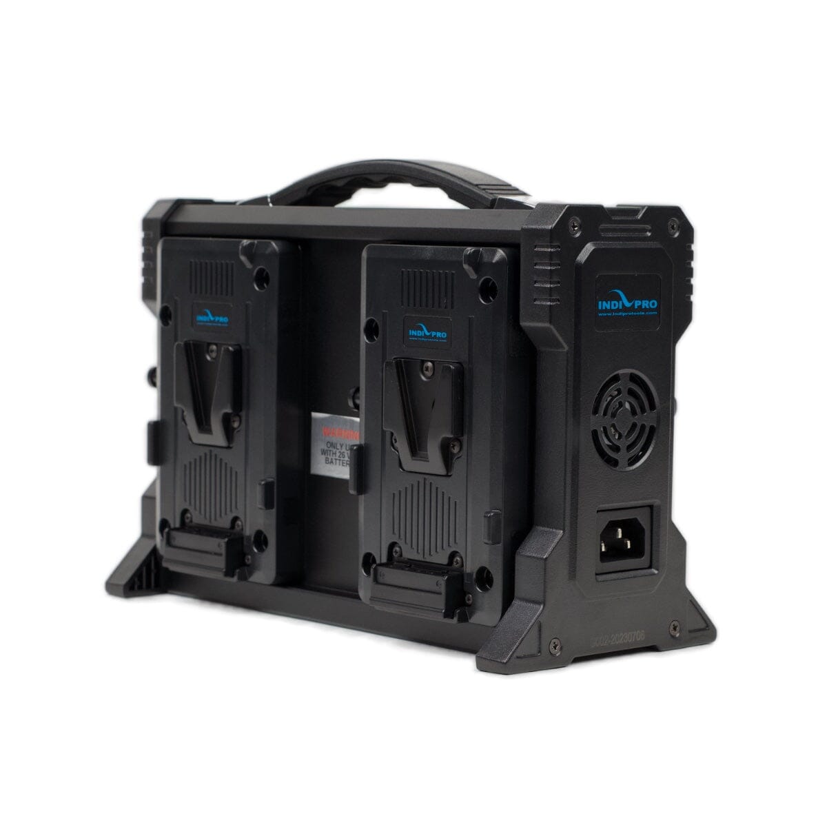 Indipro V-Mount Quad 26V Battery Charger with XLR Output Quad Battery Charger Indipro