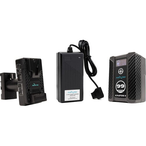 Indipro V-Mount to BP-U Adapter (Multiple Outputs), Kratos 99Wh V-Mount Battery & D-Tap Charger Kit (For Sony FX6/7 & BMD PYXIS) Battery Kit Indipro Tools
