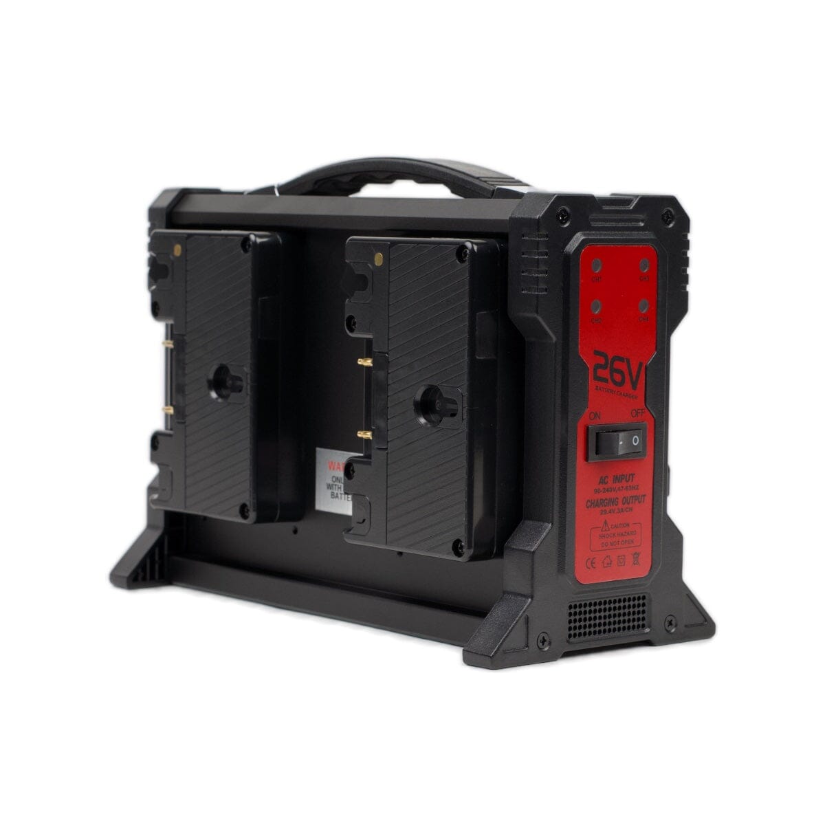 IndiproGold Mount Quad 26V Battery Charger with XLR Output Quad Battery Charger Indipro