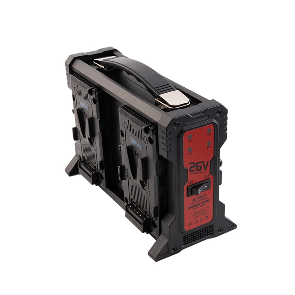 Micro-Series 26V 260Wh 4-Battery Kit with Quad Charger (V-Mount) Battery Kit Indipro
