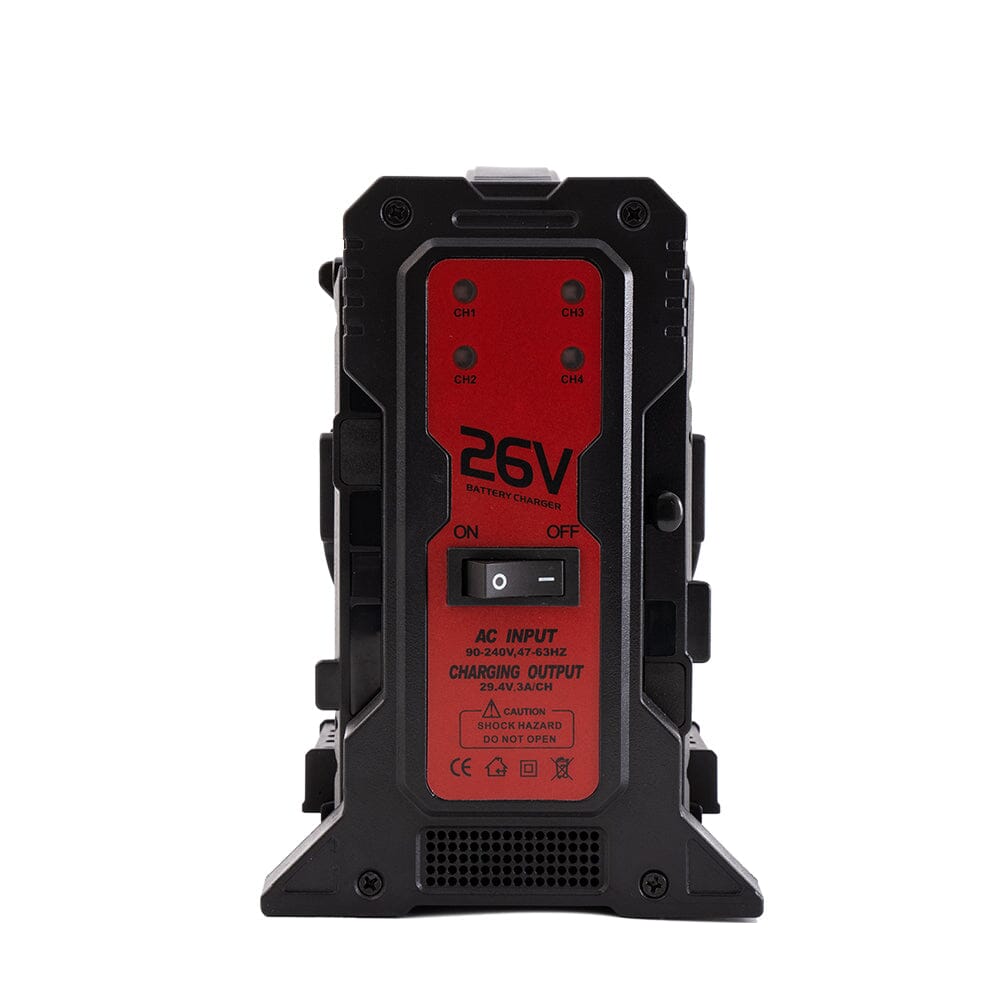 Micro-Series 26V 260Wh 4-Battery Kit with Quad Charger (V-Mount) Battery Kit Indipro