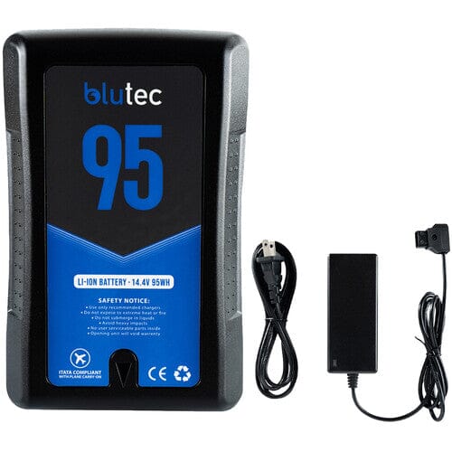Open Box Blutech 95Wh V-Mount Battery and Charger Kit Indipro Tools
