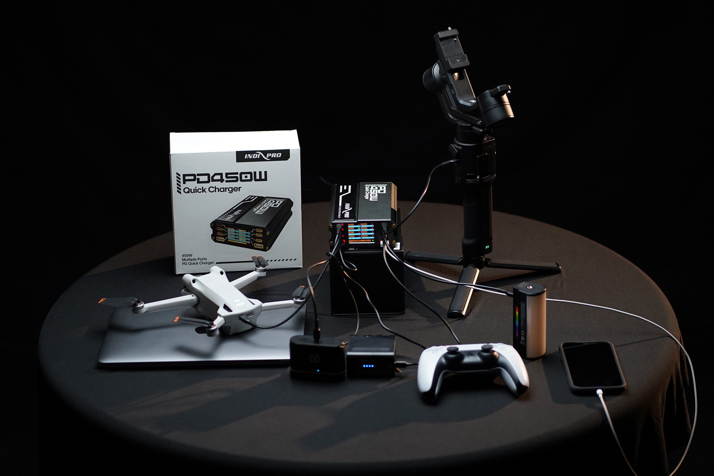 Indipro PD450Wh Intelligent Fast Charging Box w/ Type C/A USB Outputs Charging Adapter & Power Supply Indipro Tools