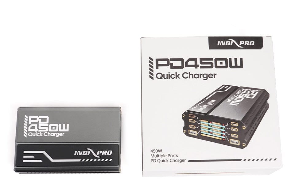 Indipro PD450Wh Intelligent Fast Charging Box w/ Type C/A USB Outputs Charging Adapter & Power Supply Indipro Tools