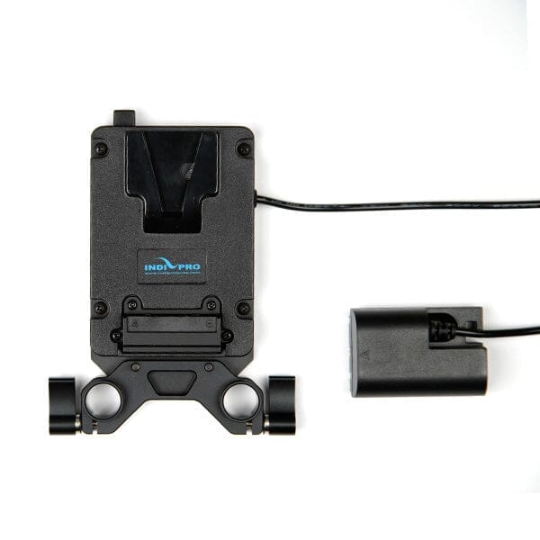 Ultra Mini V-Mount Adapter Plate w/ 15mm Rod Clamp for LP-E6 Powered Devices Battery Adapter Plate Indipro 