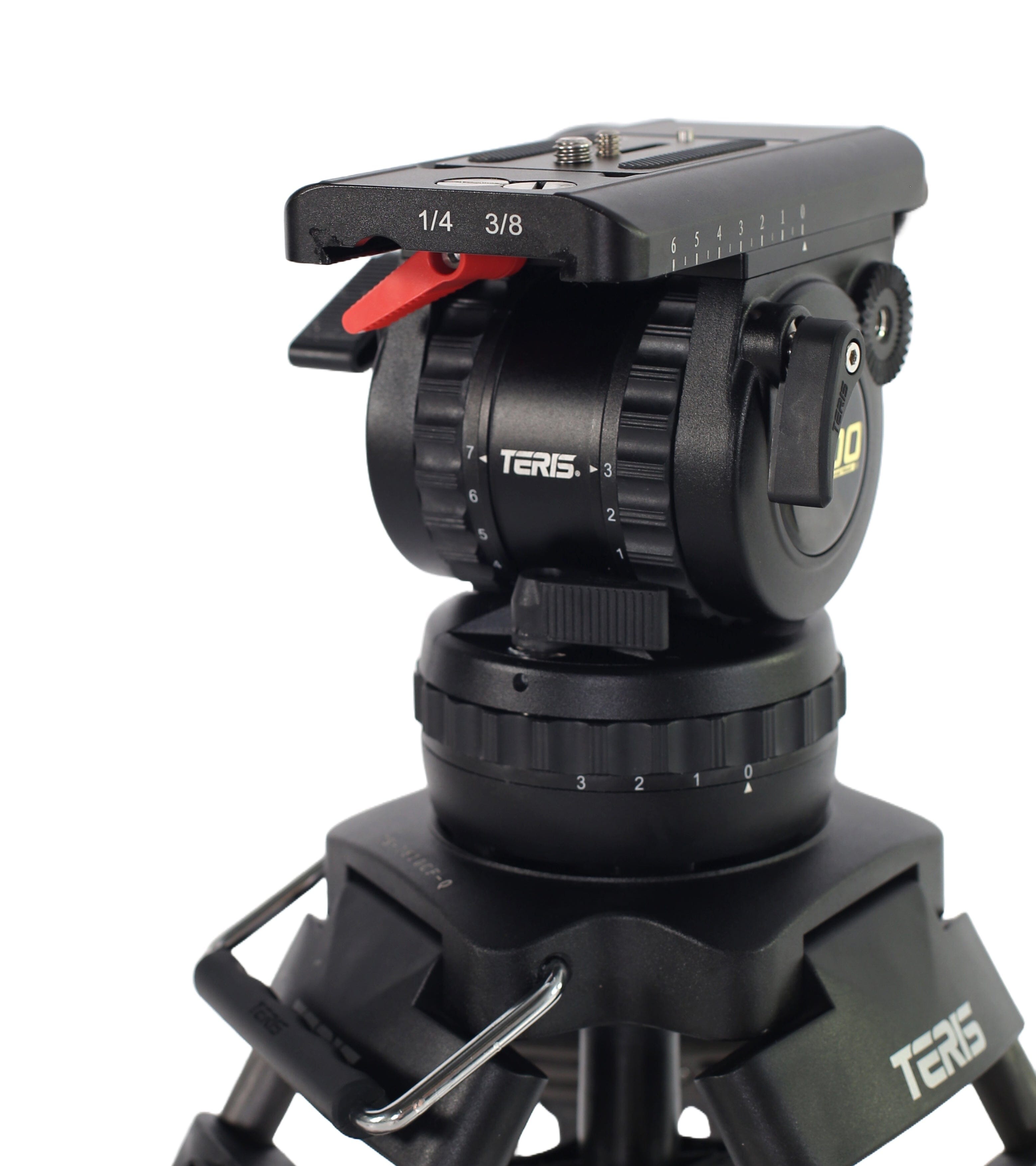 Teris TS100CF-Q Fluid Head & Tripod Kit (Carbon Fiber) Fluid Head & Tripod Kit Indipro