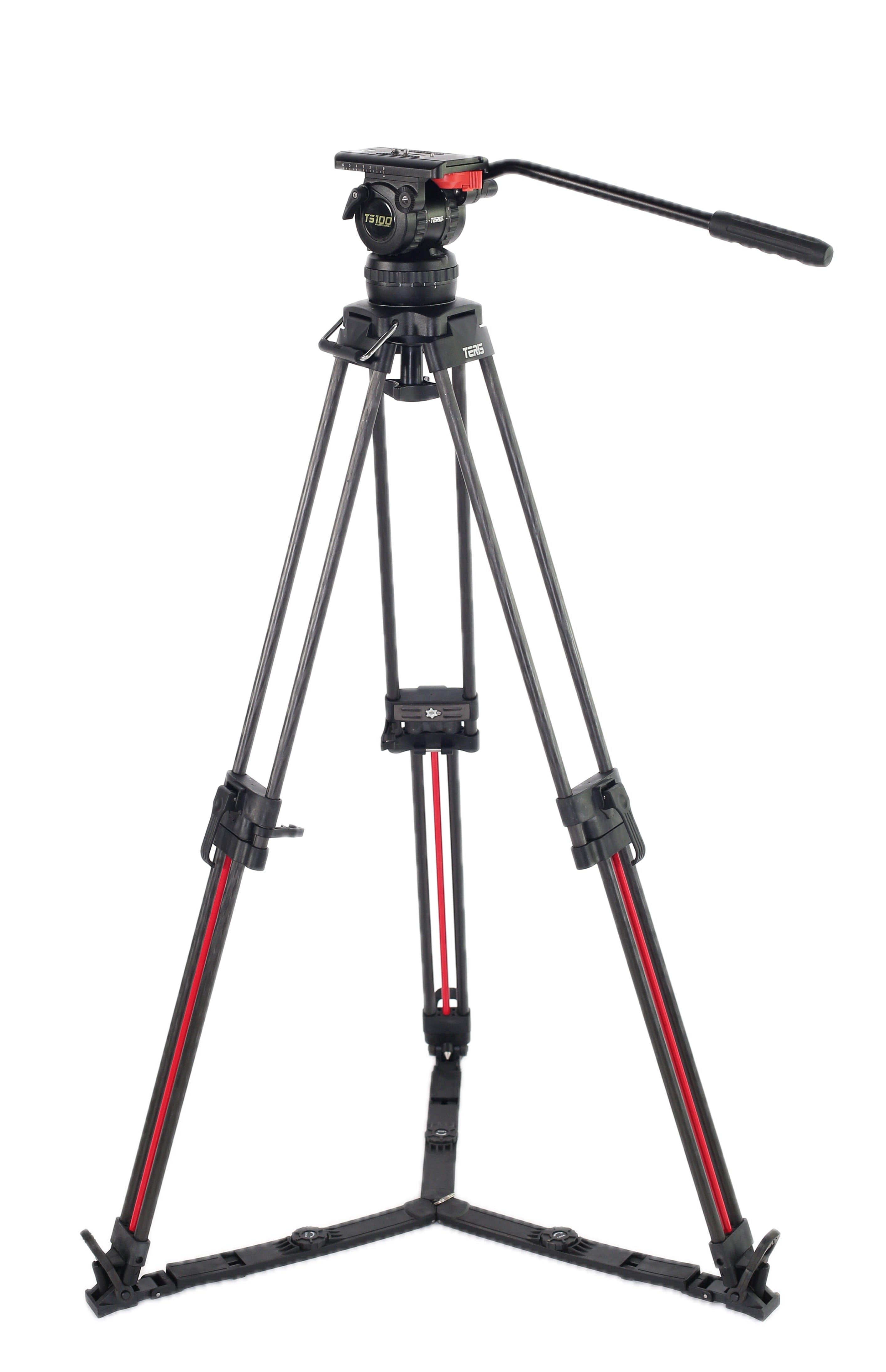 Teris TS100CF-Q Fluid Head & Tripod Kit (Carbon Fiber) Fluid Head & Tripod Kit Indipro