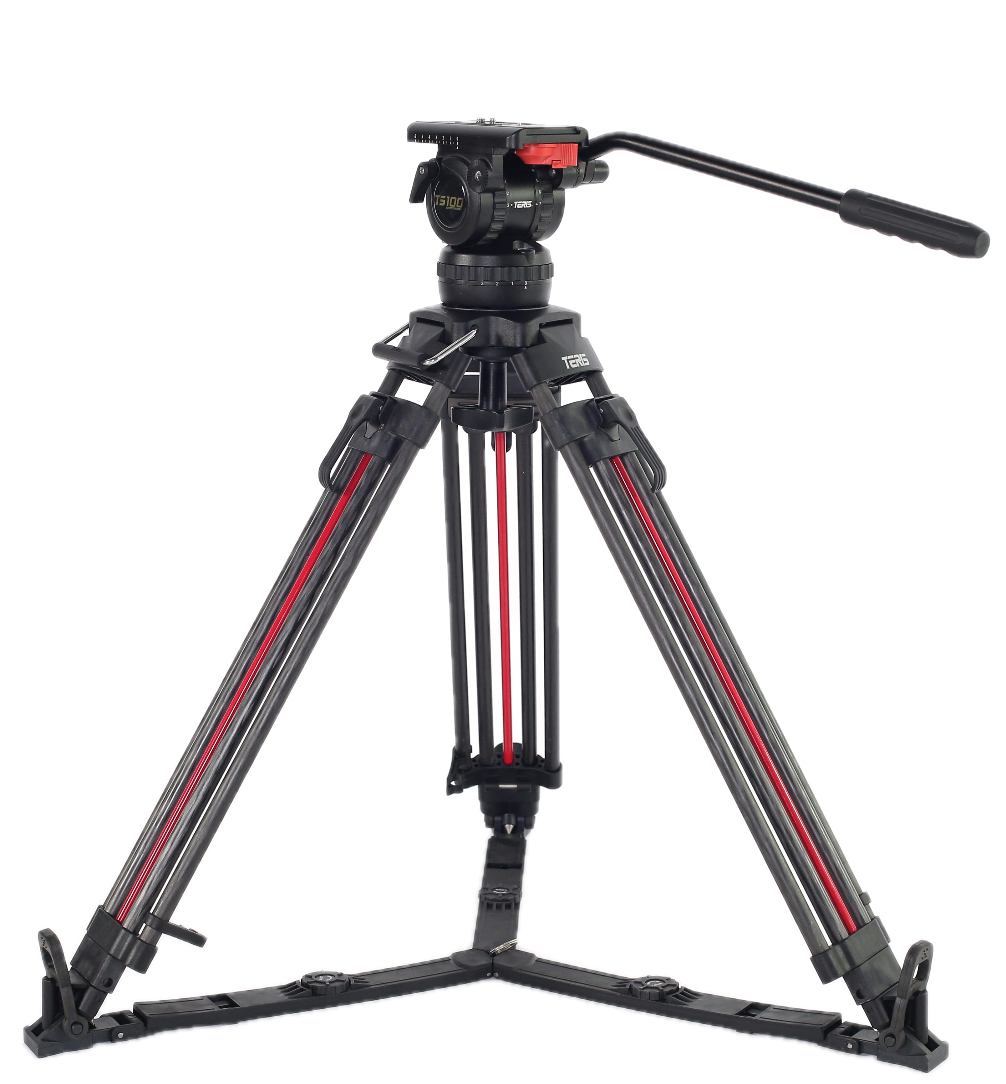 Teris TS100CF-Q Fluid Head & Tripod Kit (Carbon Fiber) Fluid Head & Tripod Kit Indipro